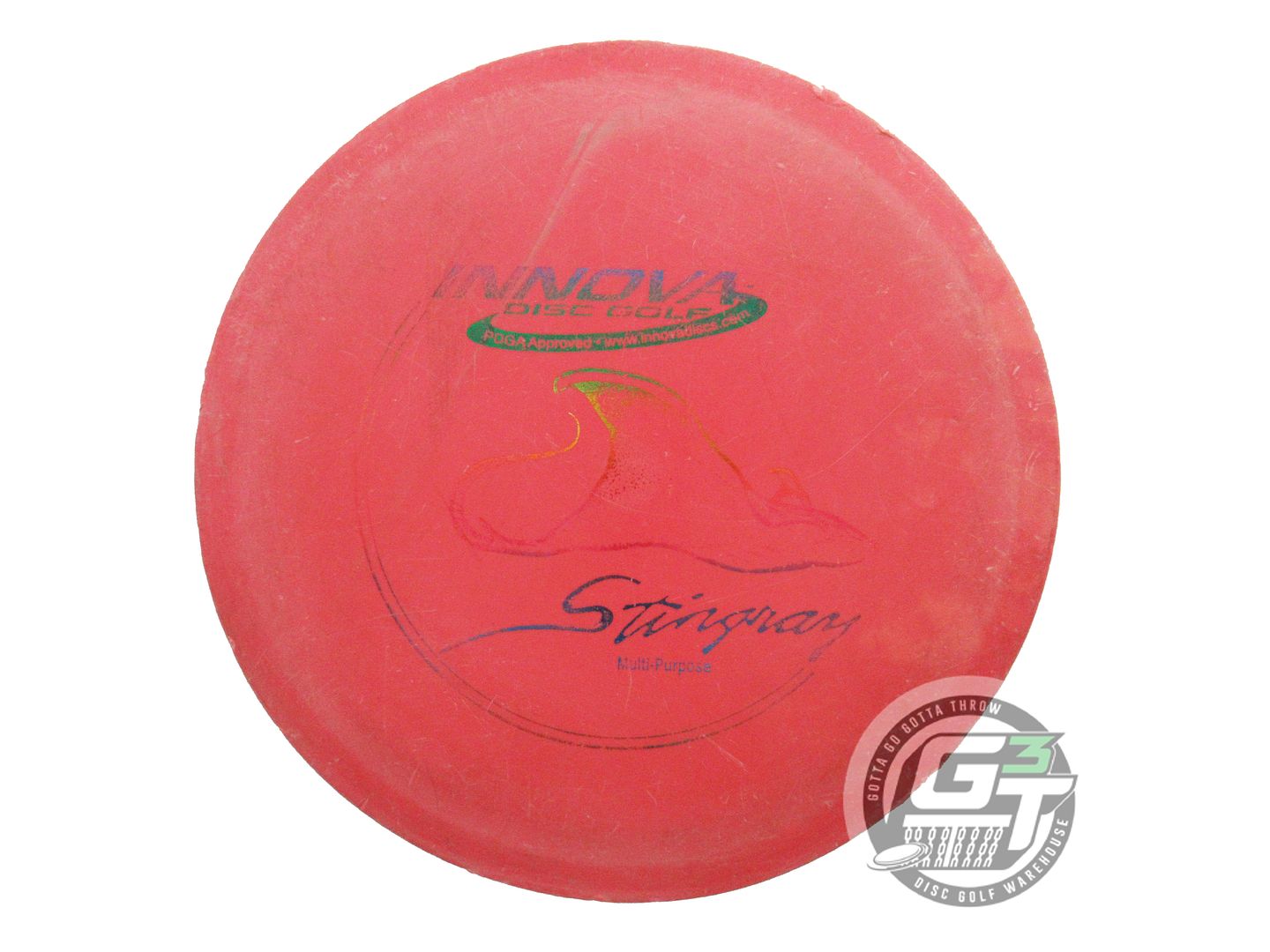 USED Innova DX Stingray 177g Red Rainbow Foil Midrange Golf Disc