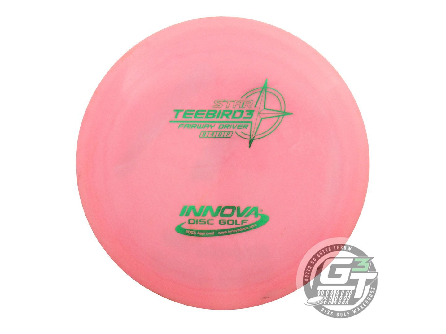 USED Innova Star Teebird3 169g Pink Green Foil Fairway Driver Golf Disc