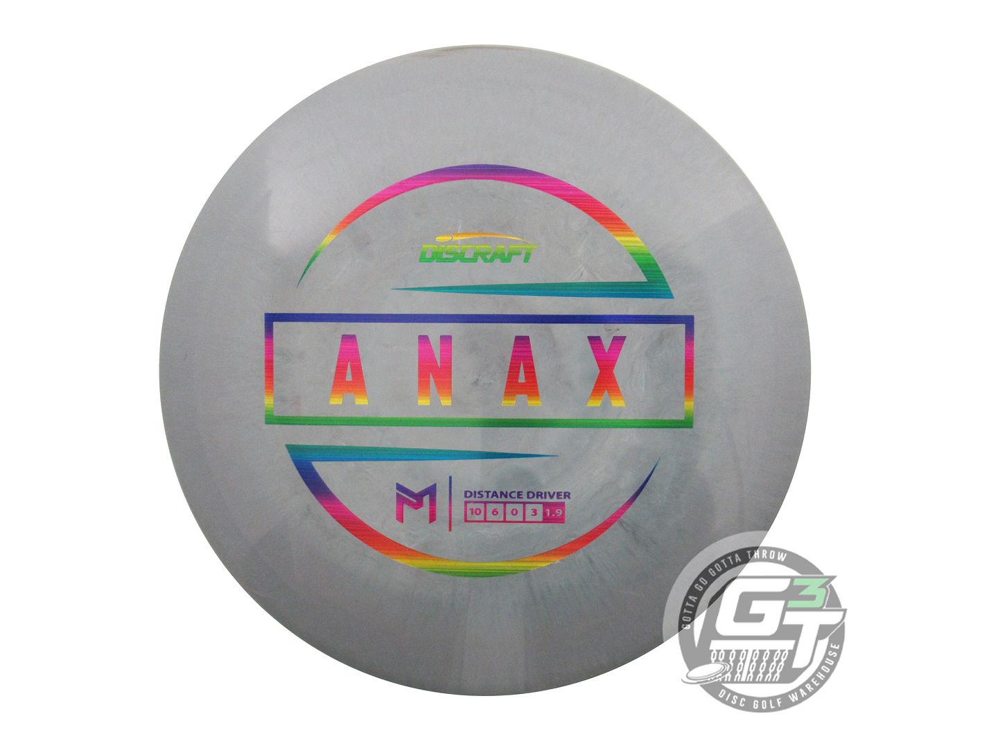 USED Discraft [McBETH] ESP Anax 172g Gray Rainbow Laser Foil Driver Golf Disc