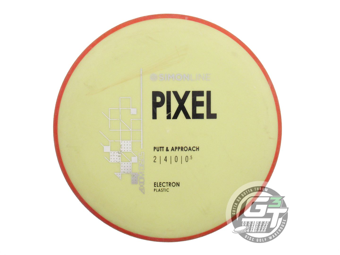 USED Axiom Discs Electron Pixel 174g Yellow Orange Rim Putter Golf Disc