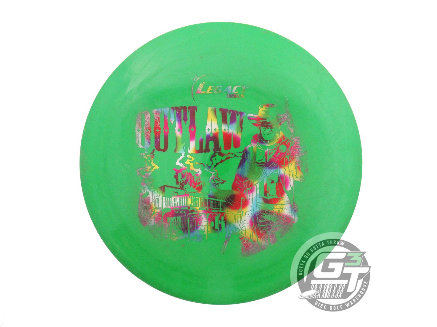 USED Legacy Discs Icon Outlaw 175g Green Jellybean Foil Distance Driver Disc