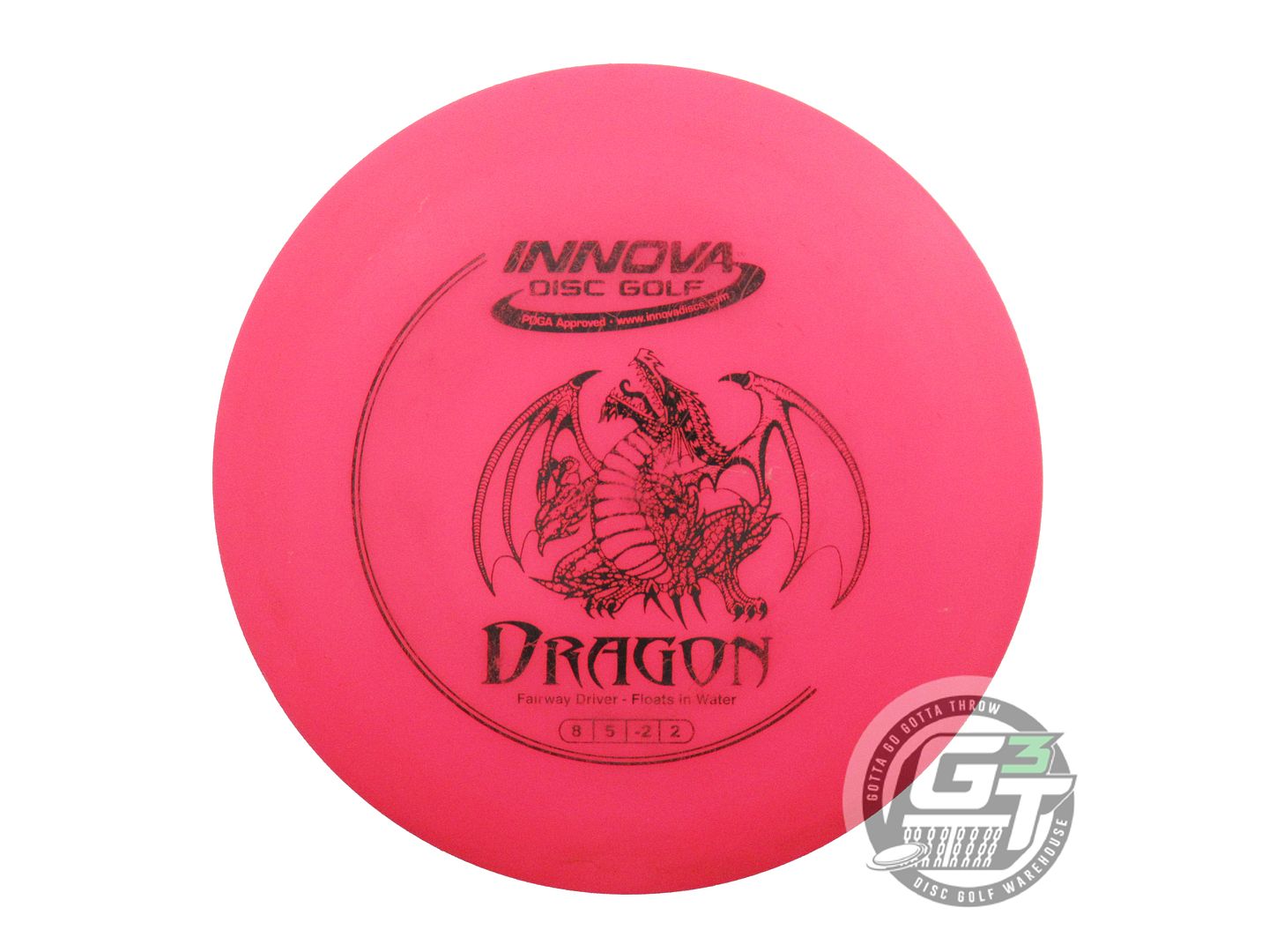 USED Innova DX Dragon 163g Pink Black Stamp Distance Driver Golf Disc