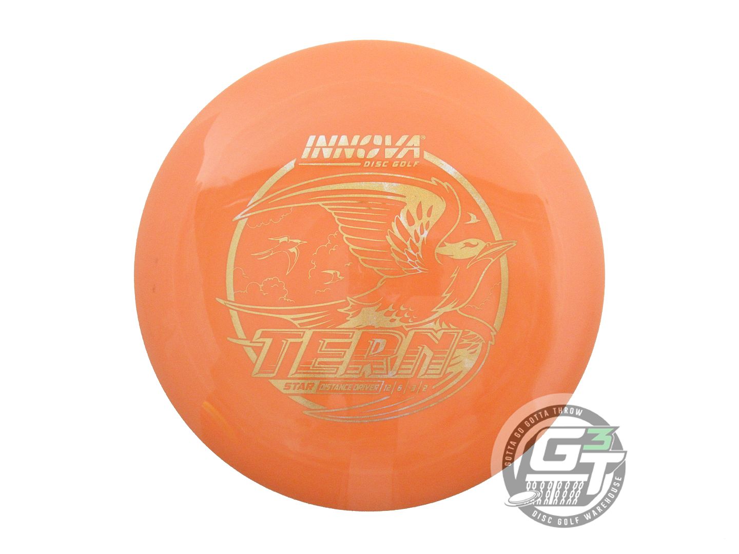 USED Innova Star Tern 163g Orange Gold Glitter Foil Distance Driver Golf Disc