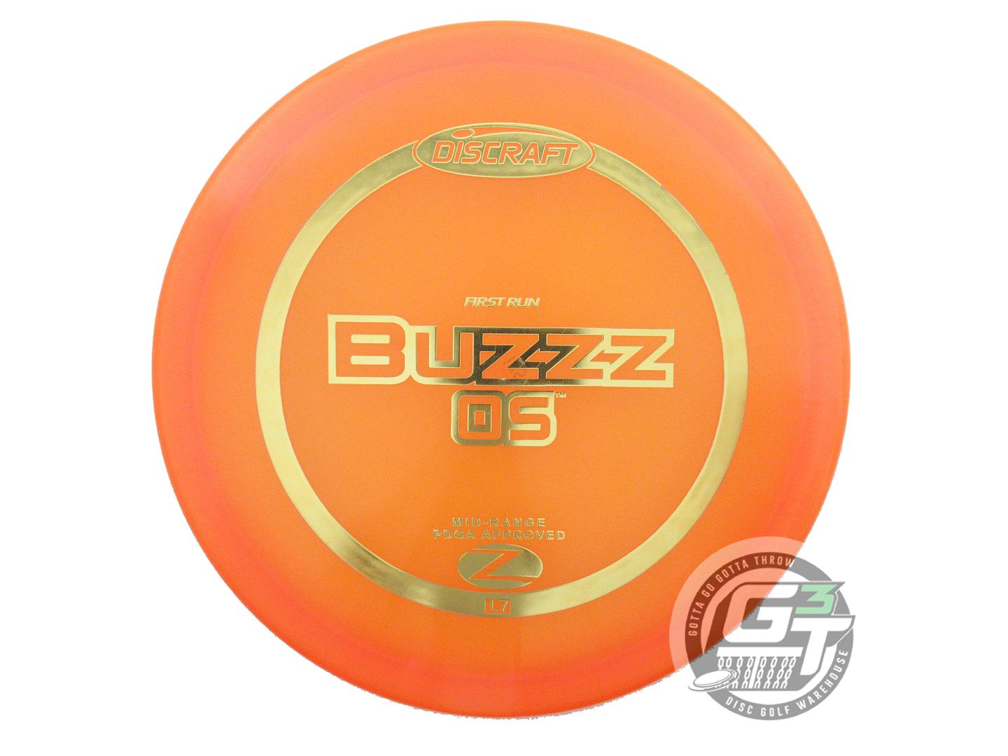 NOS Discraft FIRST RUN Z Buzzz OS 175g Orange Gold Foil Midrange Golf Disc