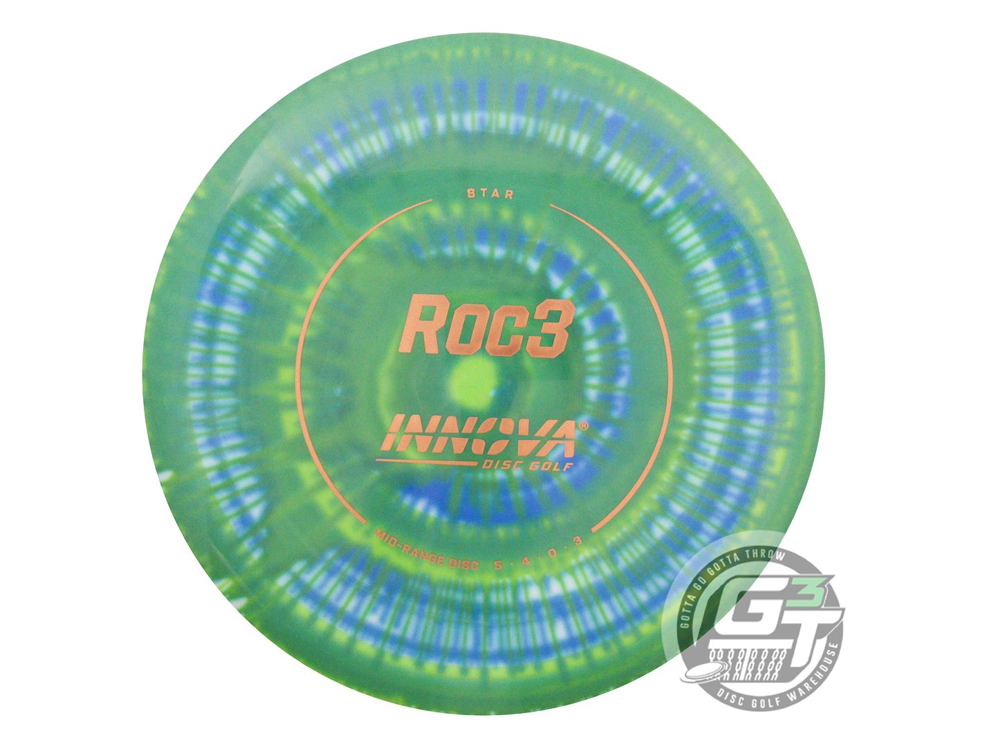 USED Innova I-DYE Star Roc3 180g Green Burst Midrange Golf Disc