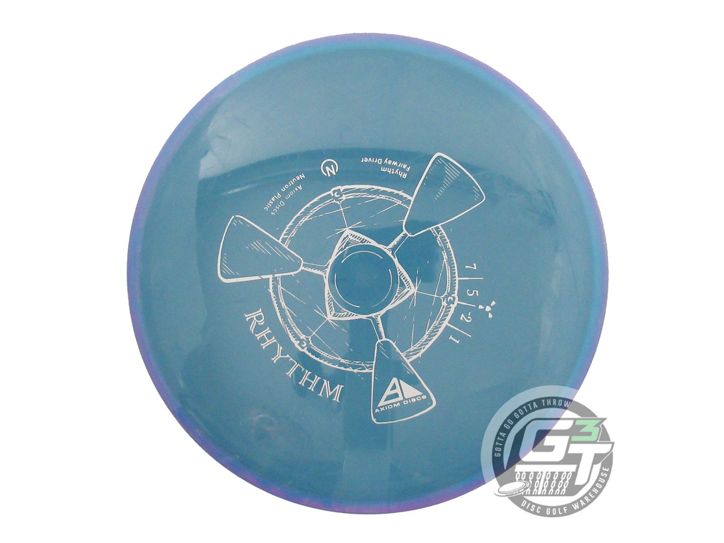 NOS Axiom Discs Neutron Rhythm 170g Black Purple Rim Distance Driver Golf Disc