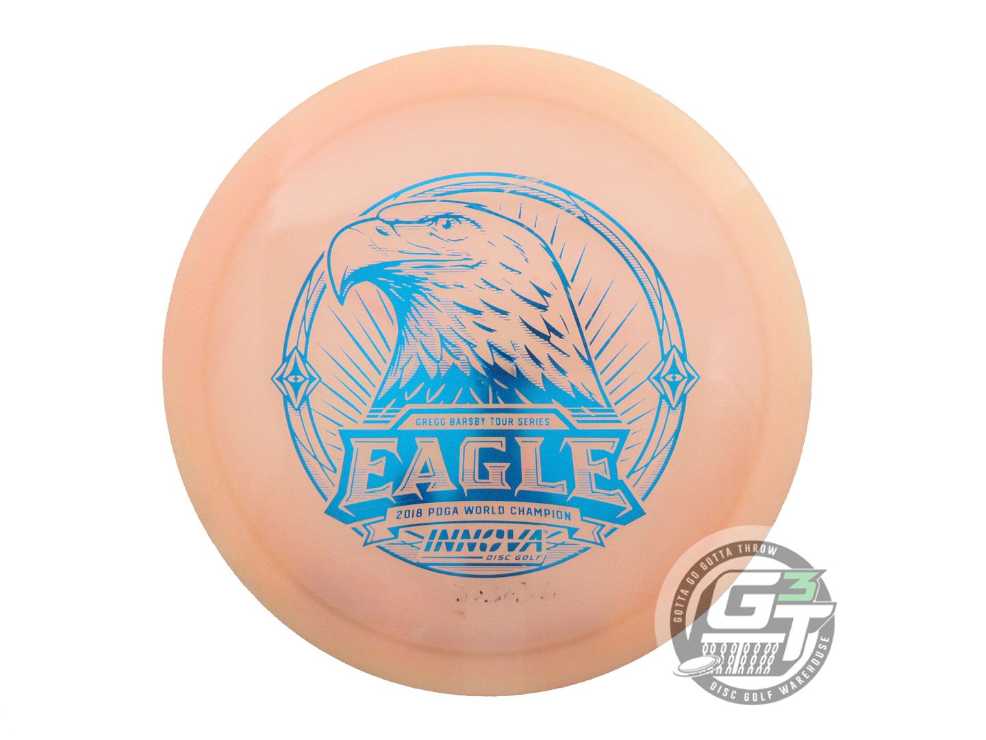 USED Innova [BARSBY] Proto Glow Champion Eagle 175g Peach Blue Foil Driver Disc