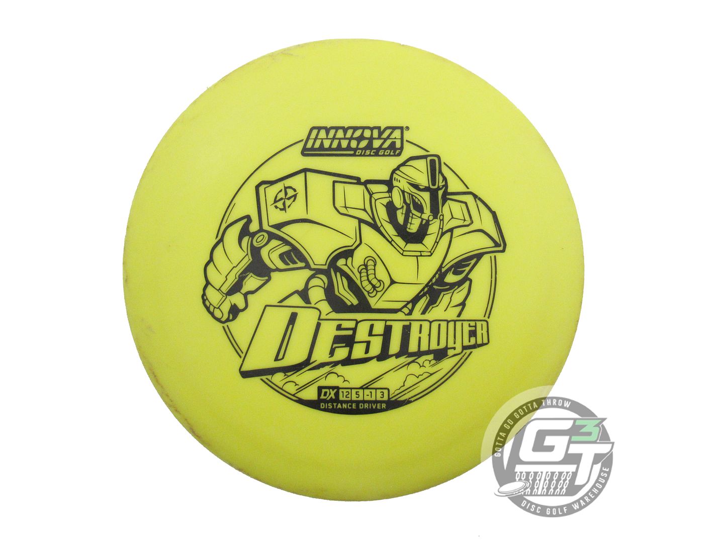 USED Innova DX Destroyer 175g Yellow Black Stamp Distance Driver Golf Disc