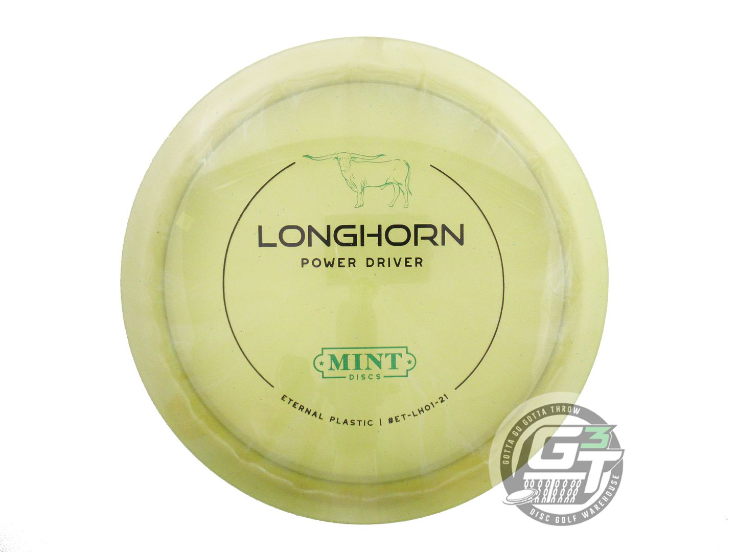 NOS Mint Discs Eternal Longhorn 168g Lime Distance Driver Golf Disc