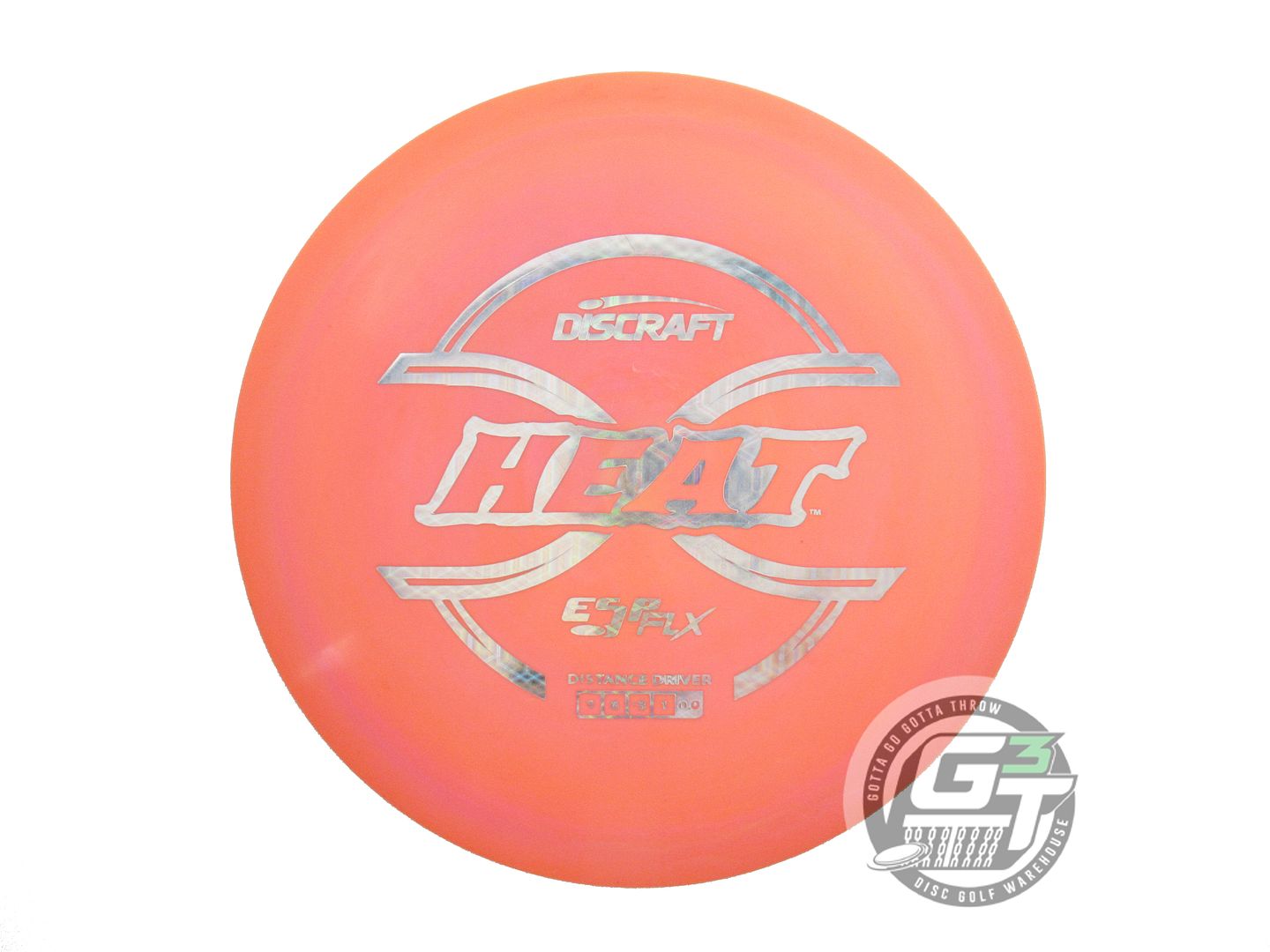 USED Discraft ESP FLX Heat 176g Orange Tron Foil Distance Driver Golf Disc