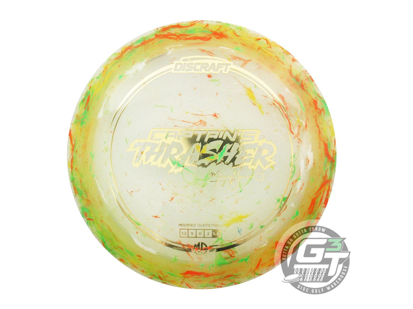 NOS Discraft [GANNON] Jawbreaker Z Captain's Thrasher 173g Gold Foil Driver Disc