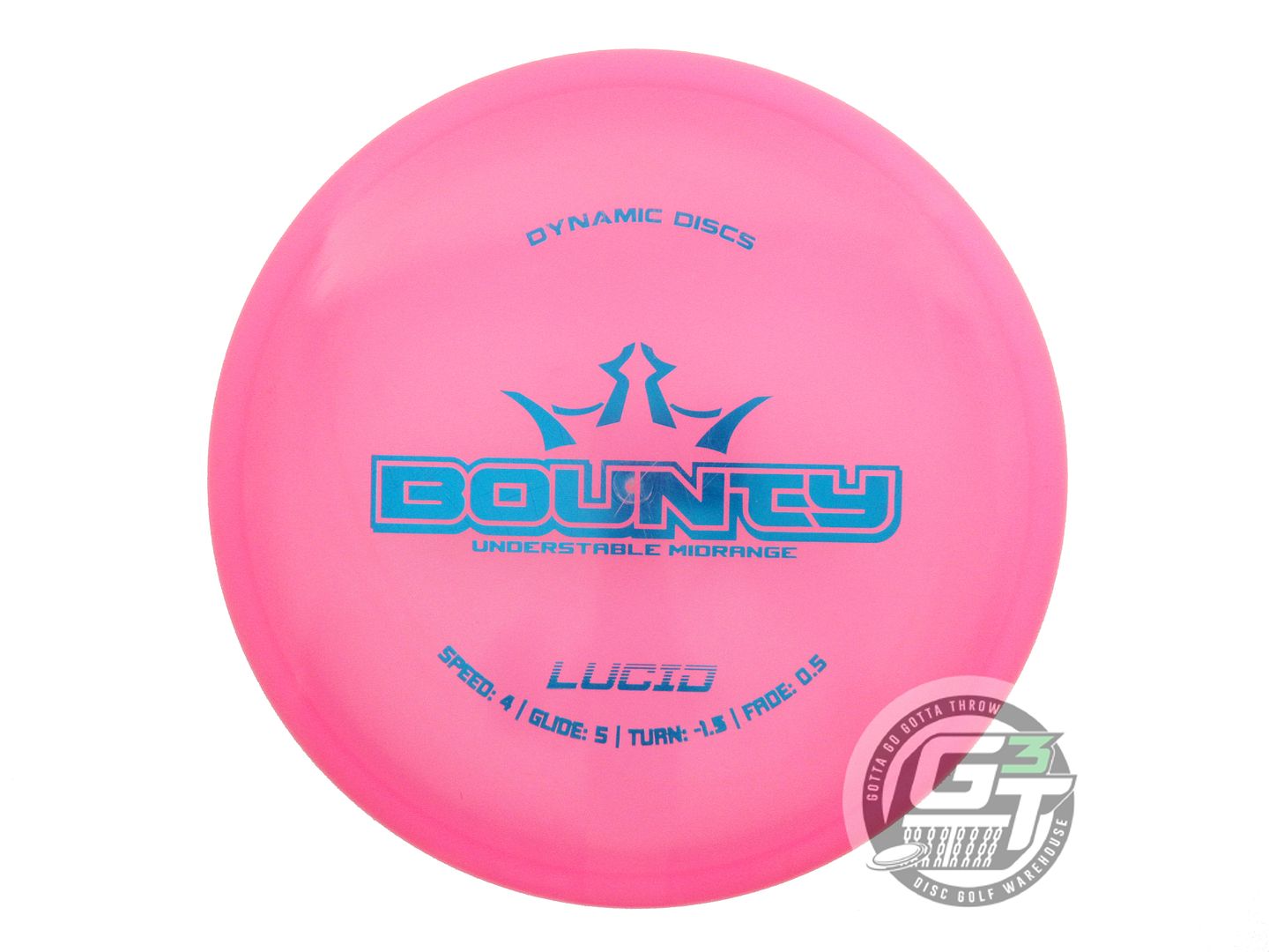 USED Dynamic Discs Lucid Bounty 177g Pink Blue Foil Midrange Golf Disc