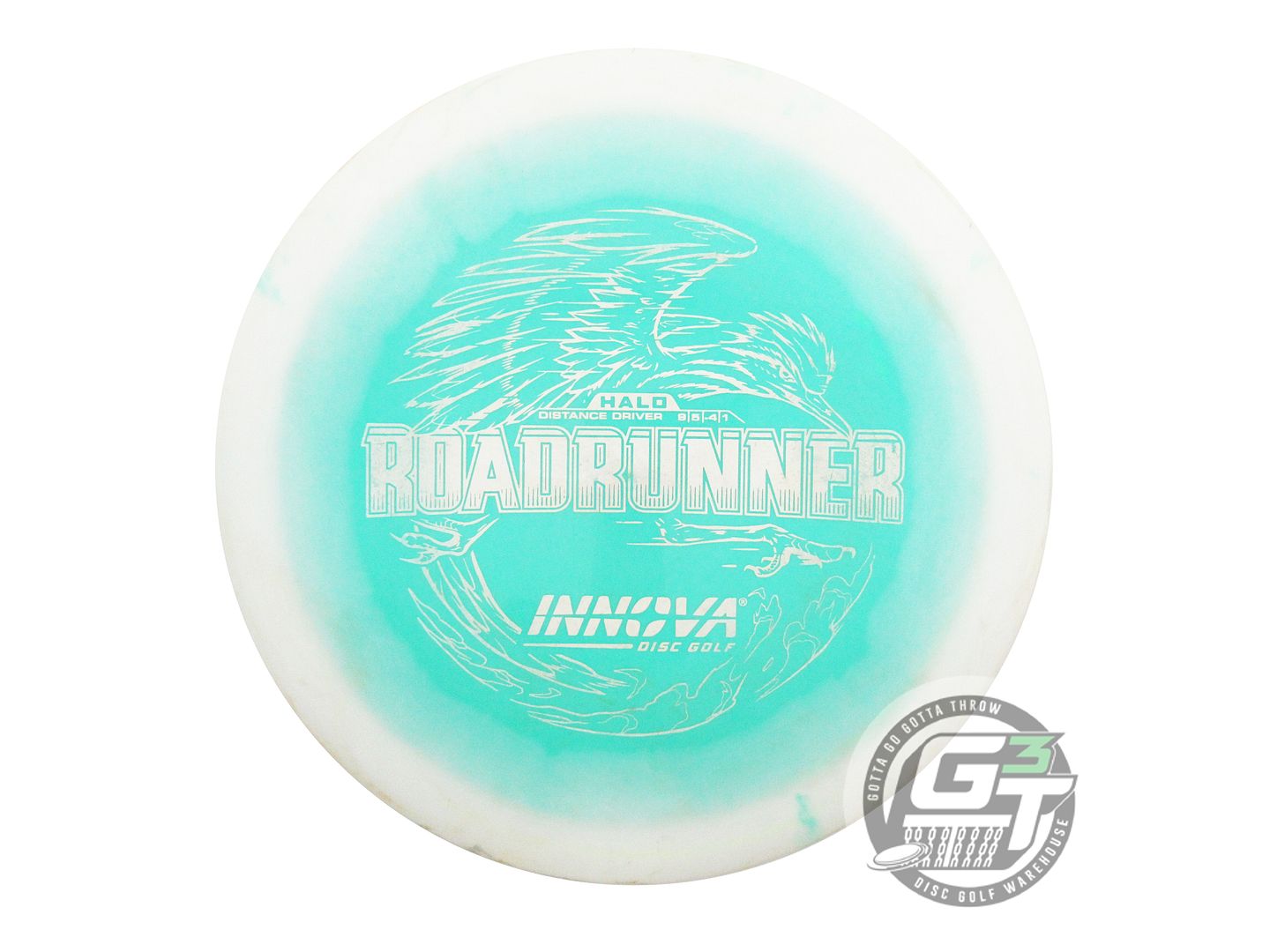 USED Innova Halo Star Roadrunner 169g White-Seafoam Distance Driver Golf Disc
