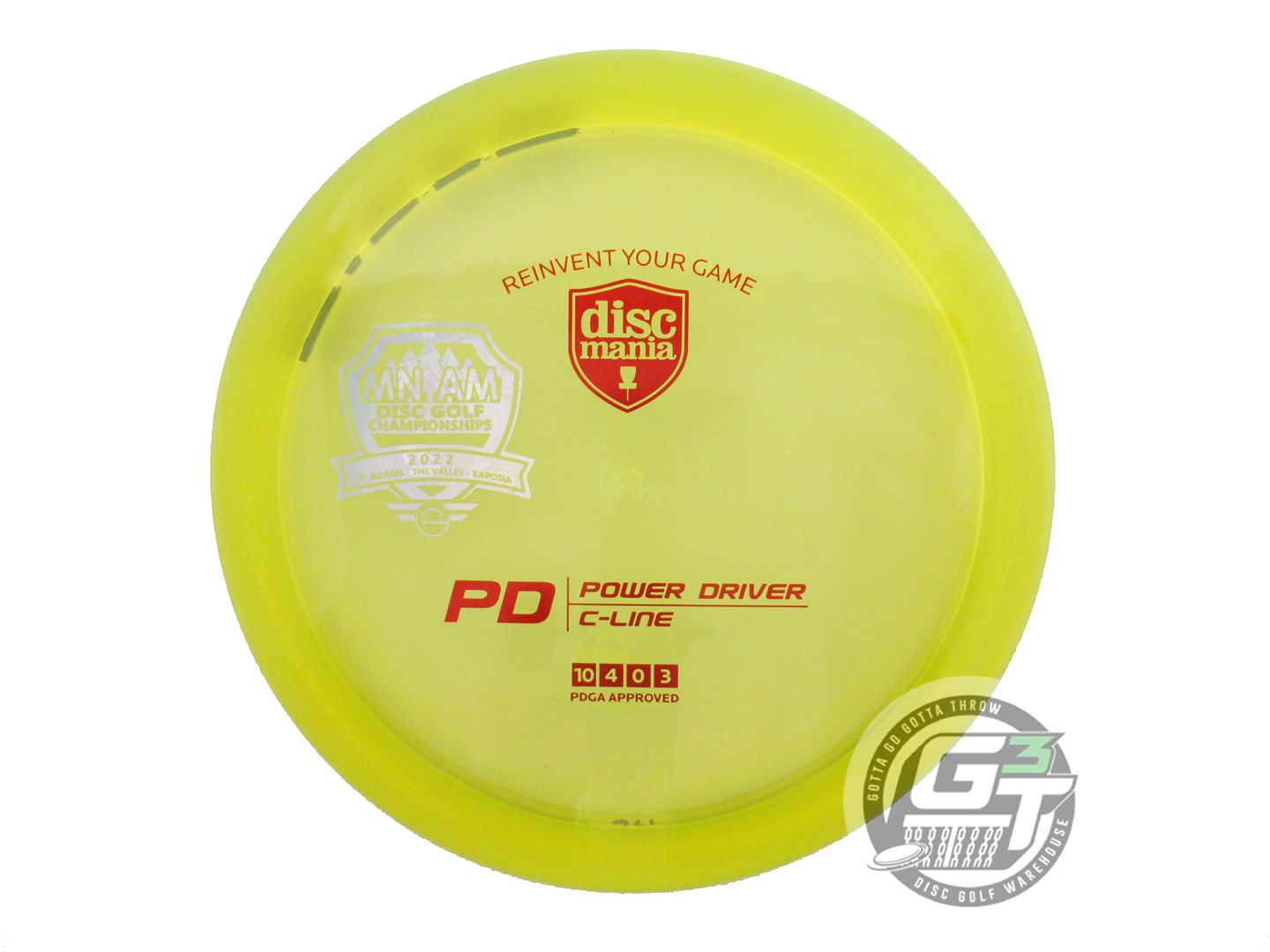 USED DiscMania C-Line PD 175g Yellow Red Foil Distance Driver Golf Disc