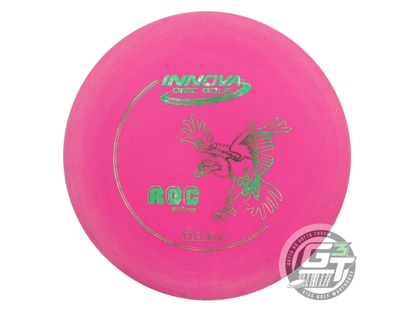 USED Innova DX Roc 175g Magenta Green Foil Midrange Golf Disc