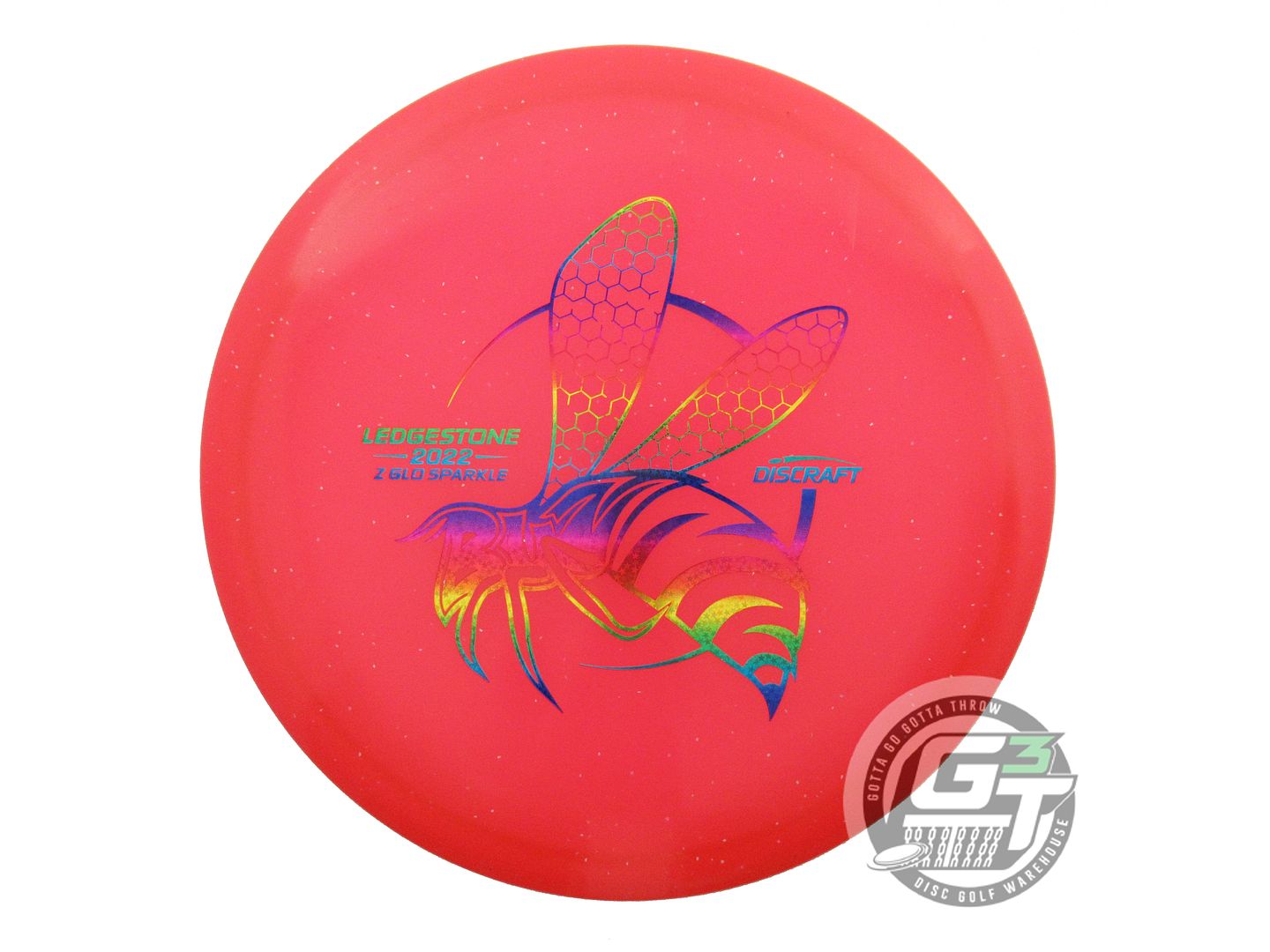 USED Discraft [LEDGESTONE] Glo Z Sparkle Buzzz 179g Red Midrange Disc