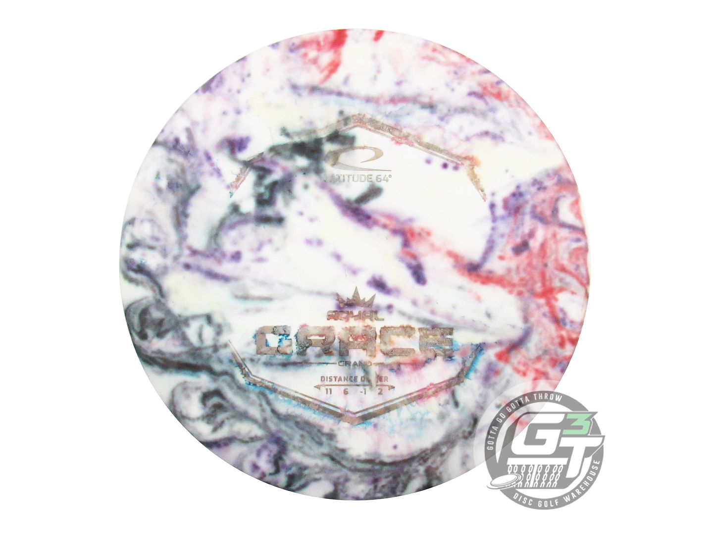 USED Latitude 64 Royal Grand Grace 175g White HOME DYED WARPED Driver Golf Disc