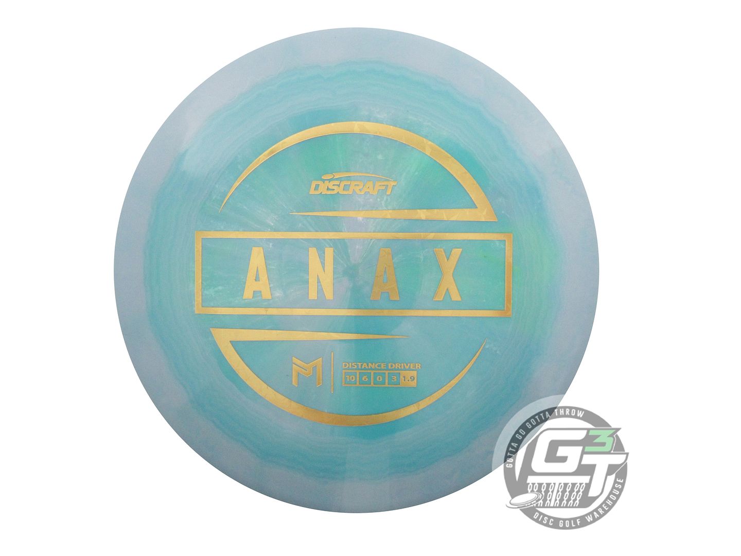 NOS Discraft [McBETH] ESP Anax 181g Lilac-Teal Gold Star Foil Driver Golf Disc