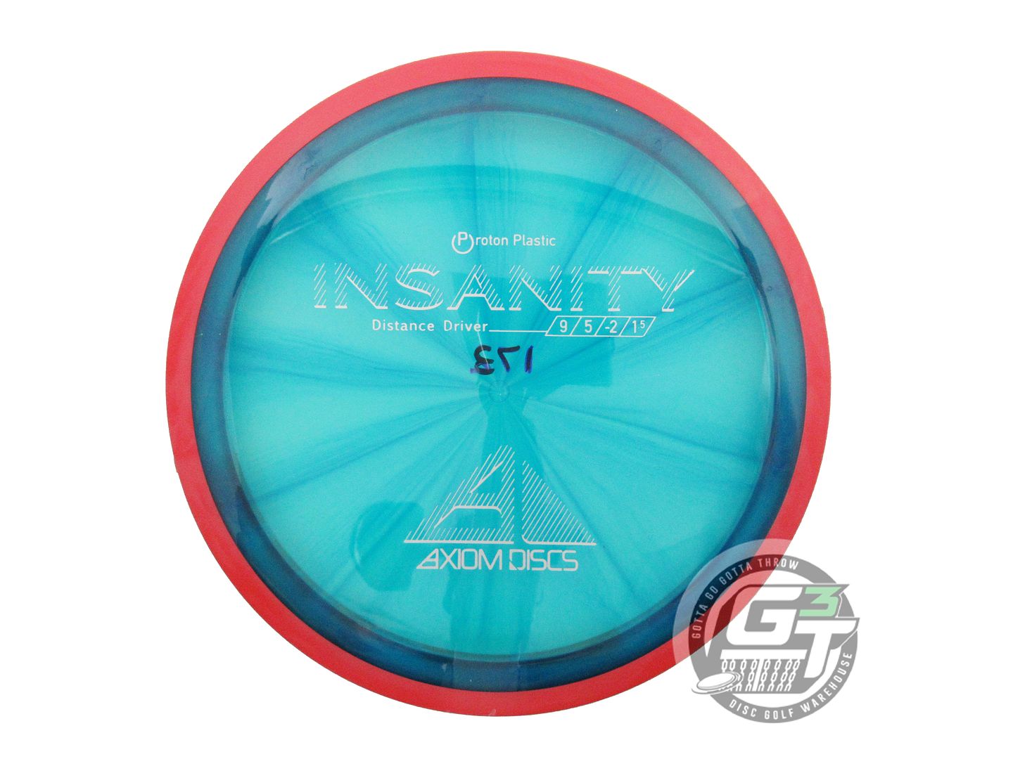 USED Axiom Discs Proton Insanity 173g Blue Red Rim Distance Driver Golf Disc