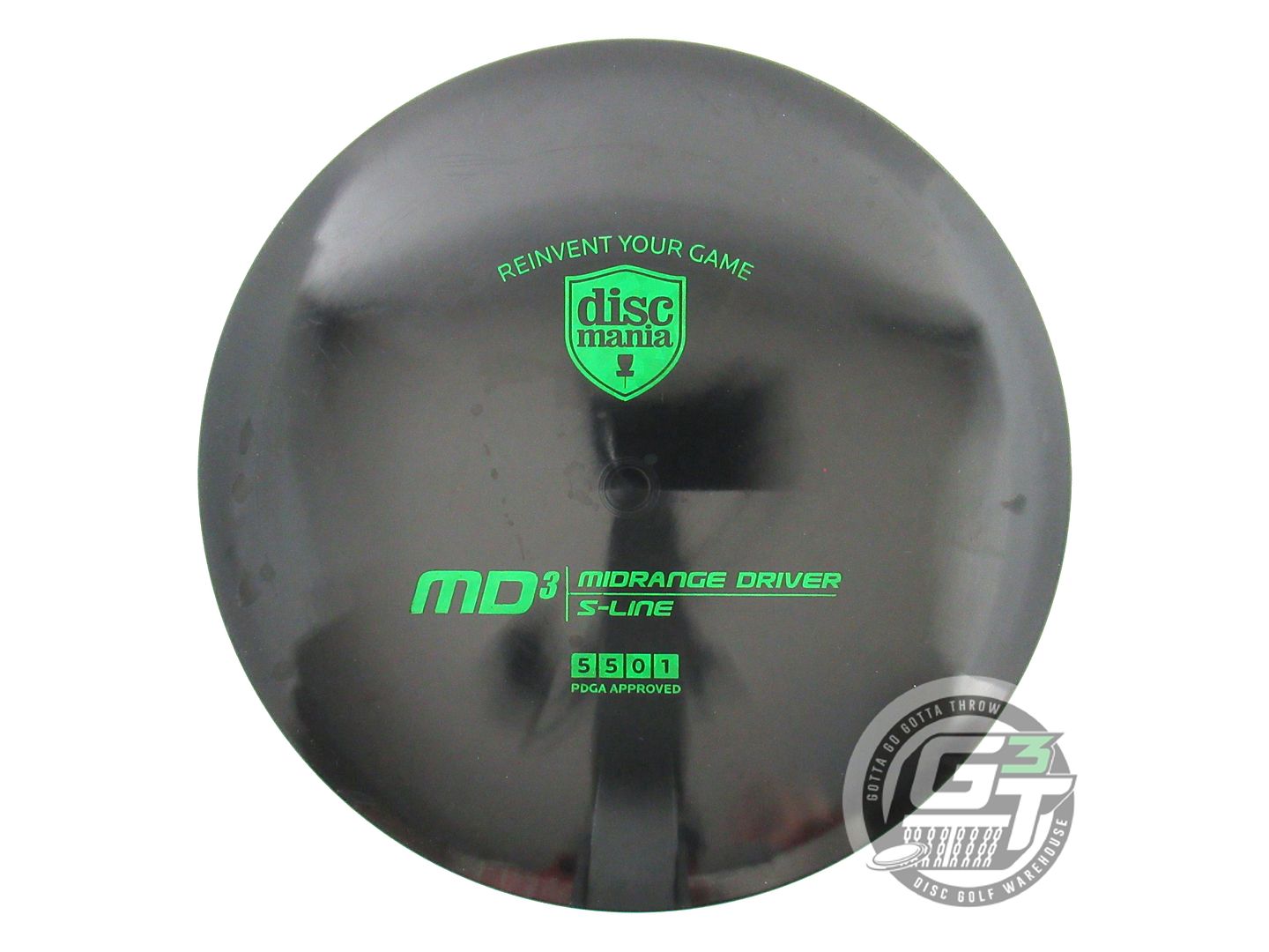 USED DiscMania S-Line MD3 175g Black Green Shatter Foil Midrange Golf Disc