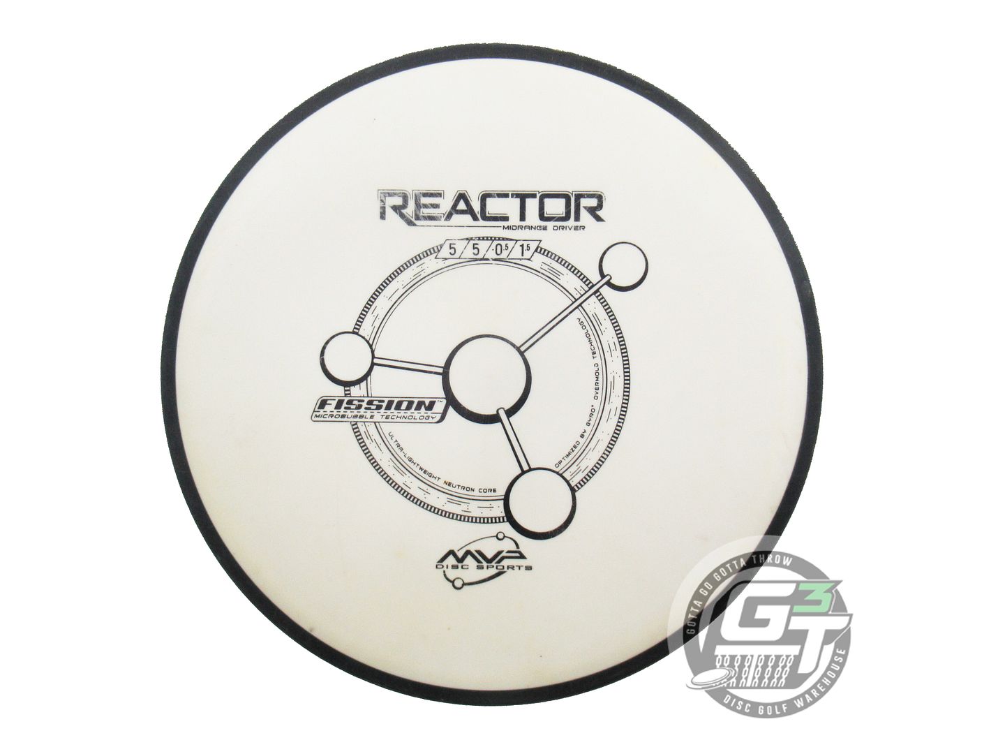 USED MVP Disc Sports Fission Reactor 178g White Midrange Golf Disc