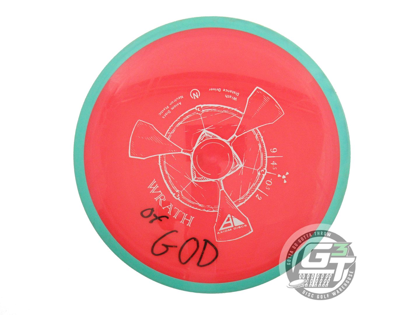 USED Axiom Discs Neutron Wrath 160g Red Seafoam Rim Distance Driver Golf Disc