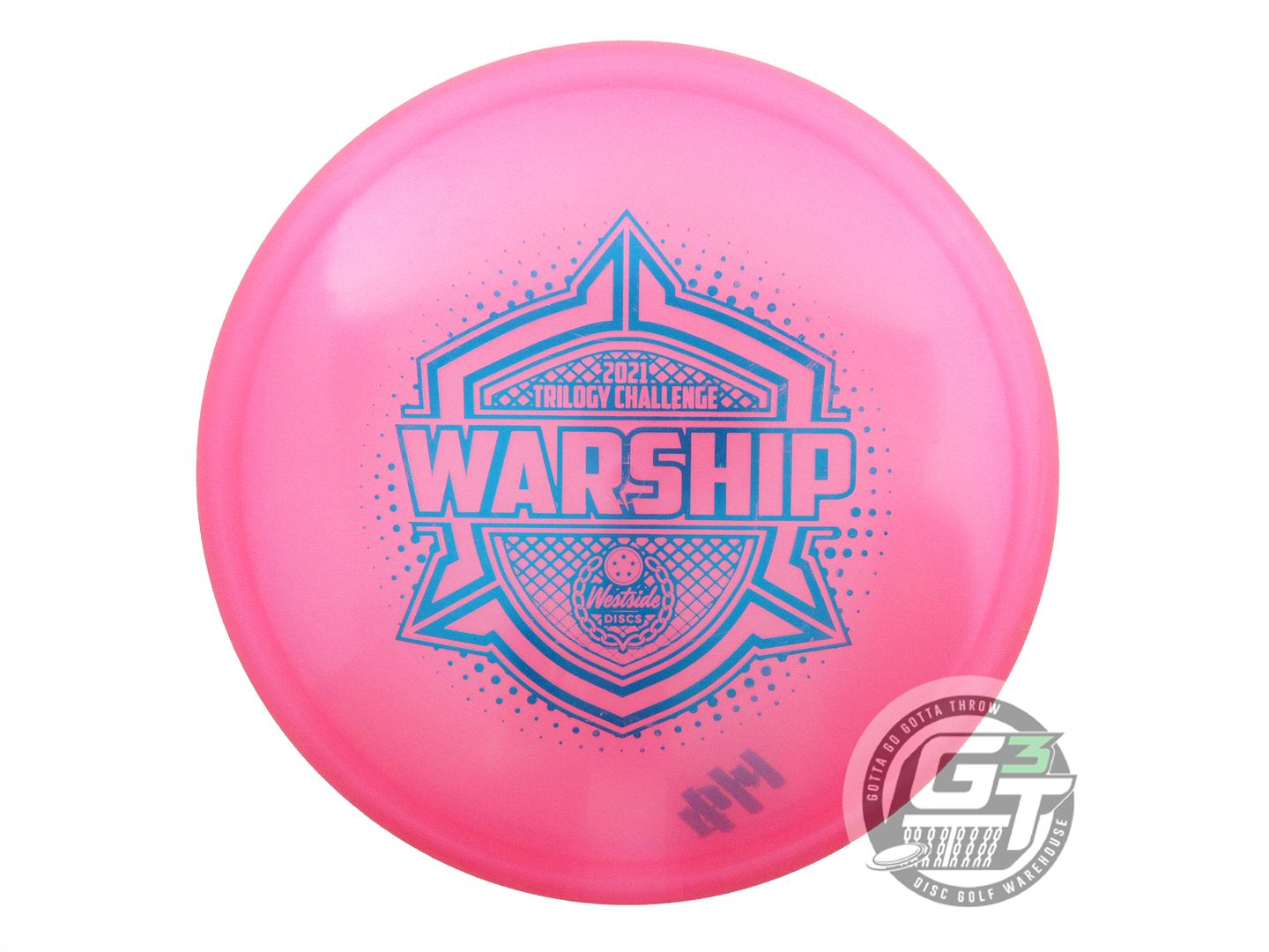 USED Westside Discs VIP Warship 175g Pink Blue Foil Midrange Golf Disc