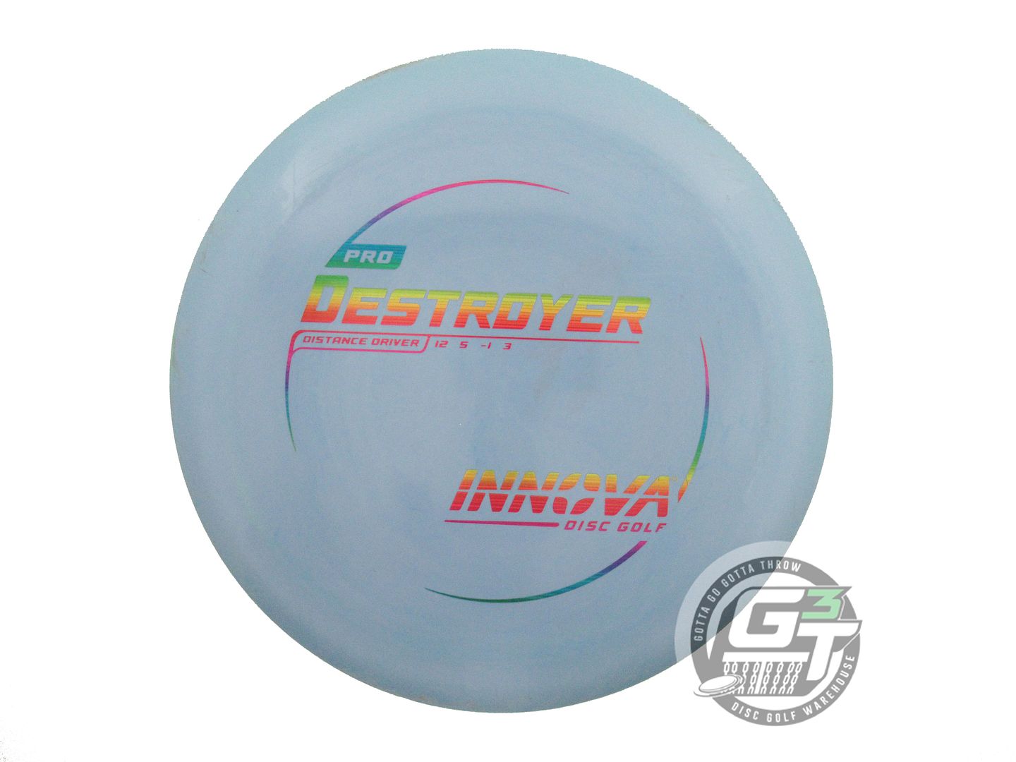 USED Innova Pro Destroyer 173g Blue Rainbow Laser Foil Distance Driver Golf Disc