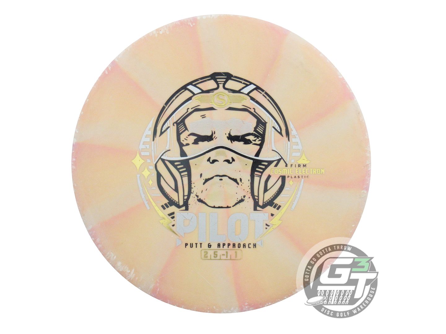 USED Streamline Discs Cosmic Electron Firm Pilot 170g Peach-Pink Putter Disc