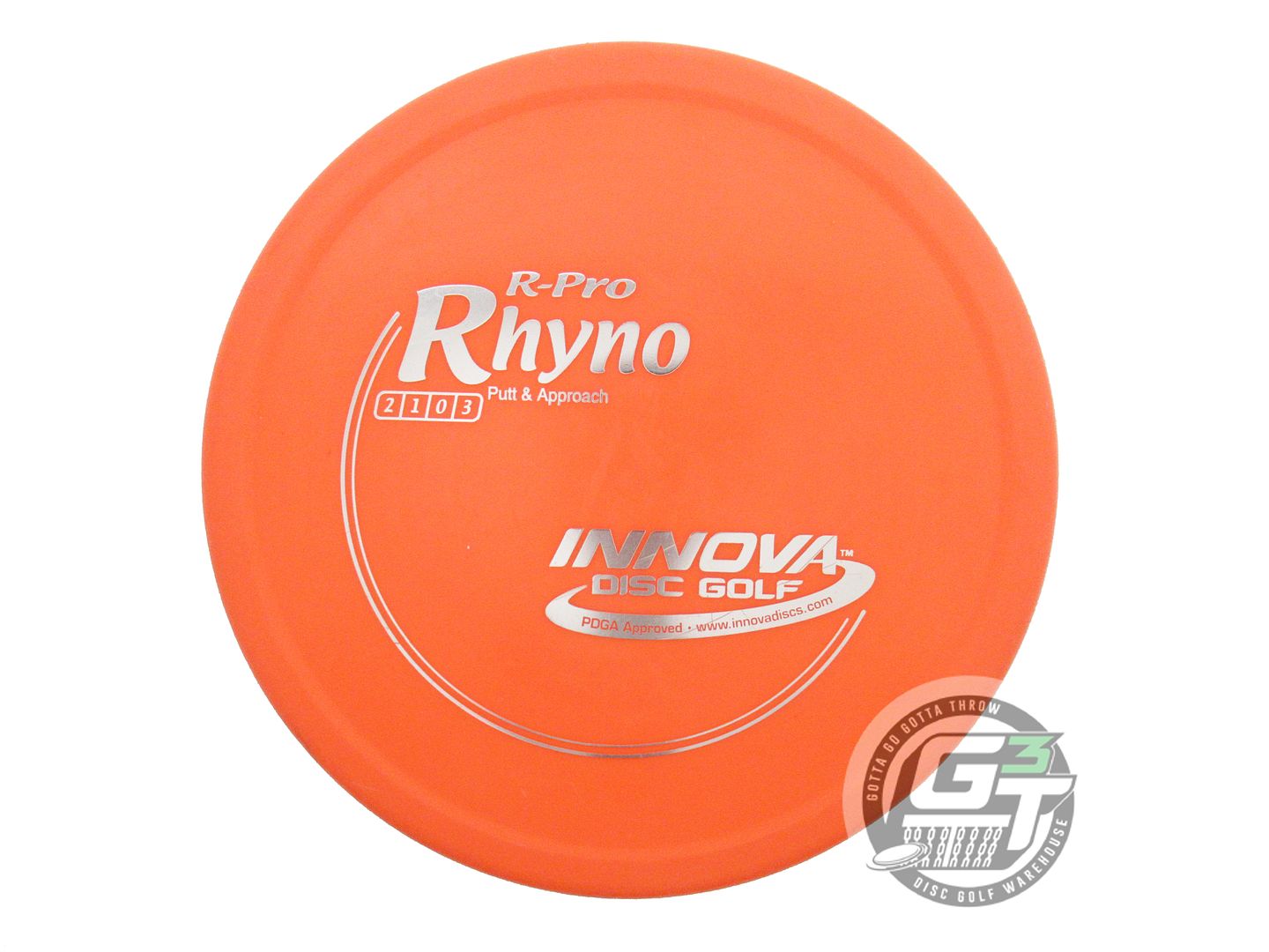 USED Innova R-Pro Rhyno 175g Orange Silver Foil Putter Golf Disc
