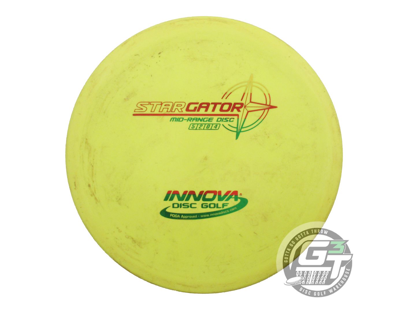 USED Innova Star Gator 176g Yellow Rasta Foil Midrange Golf Disc