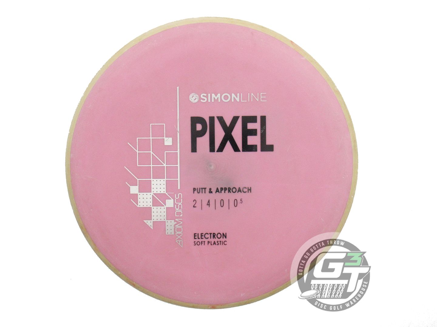 USED Axiom Discs [LIZOTTE] Electron Soft Pixel 173g Pink Cream Rim Putter Dics