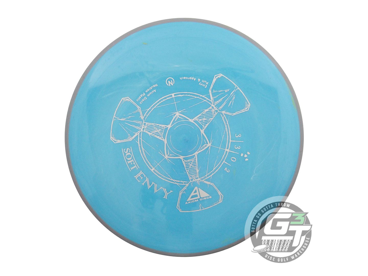 USED Axiom Discs Neutron Soft Envy 174g Teal Gray Rim Putter Golf Disc