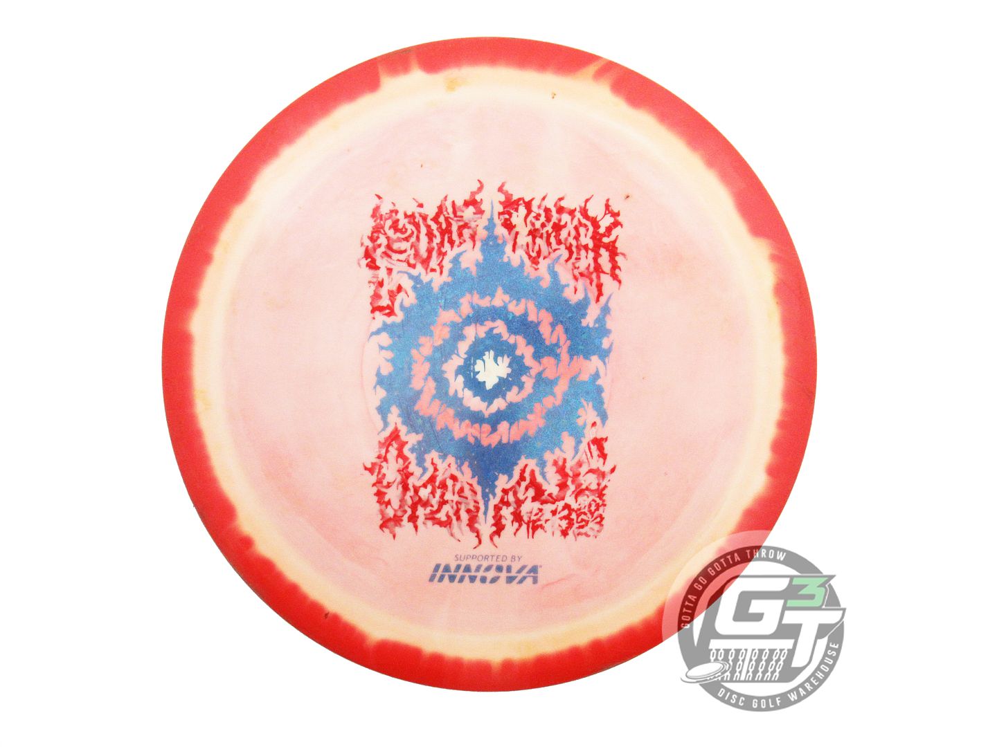USED Innova Halo Star Boss 174g Red-Cream Distance Driver Golf Disc