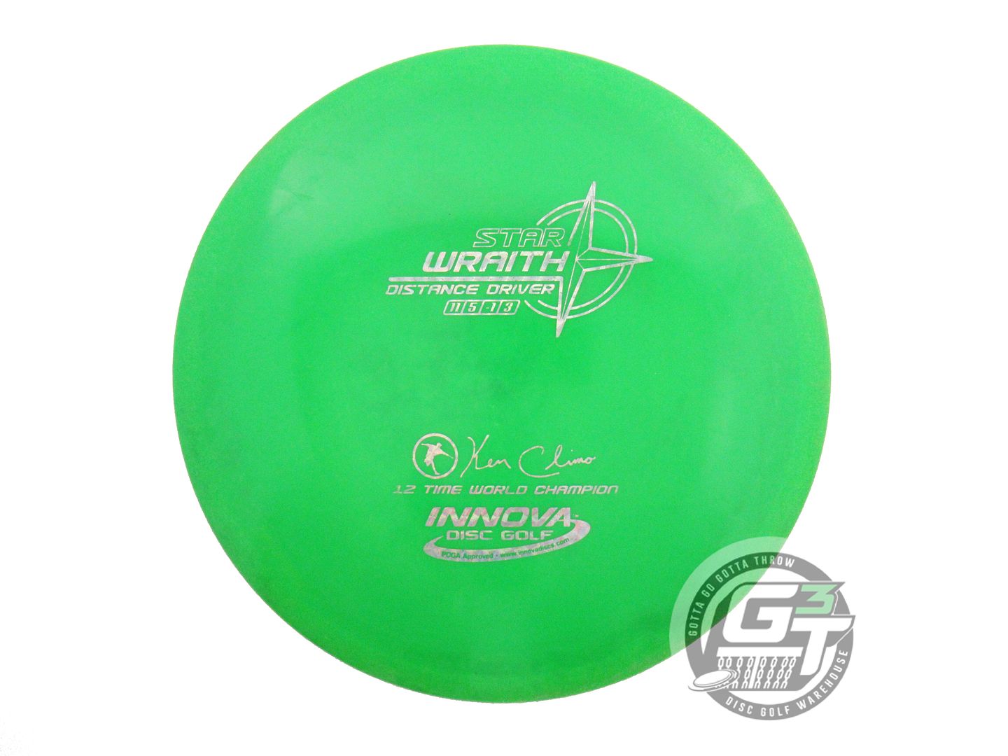 USED Innova Star Wraith 174g Green Silver Prism Foil Distance Driver Golf Disc