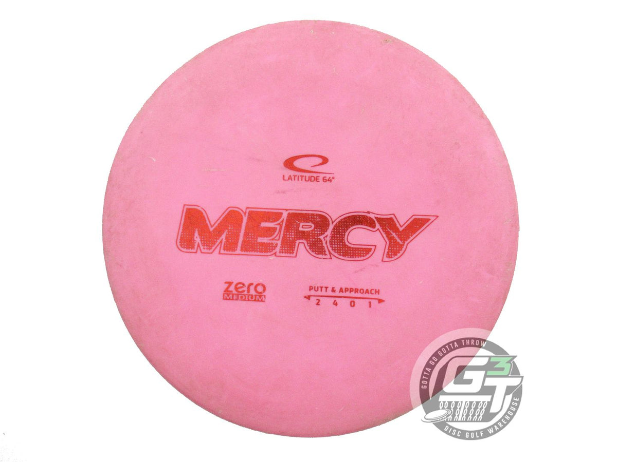 USED Latitude 64 Zero Medium Mercy 174g Pink Red Foil Putter Golf Disc