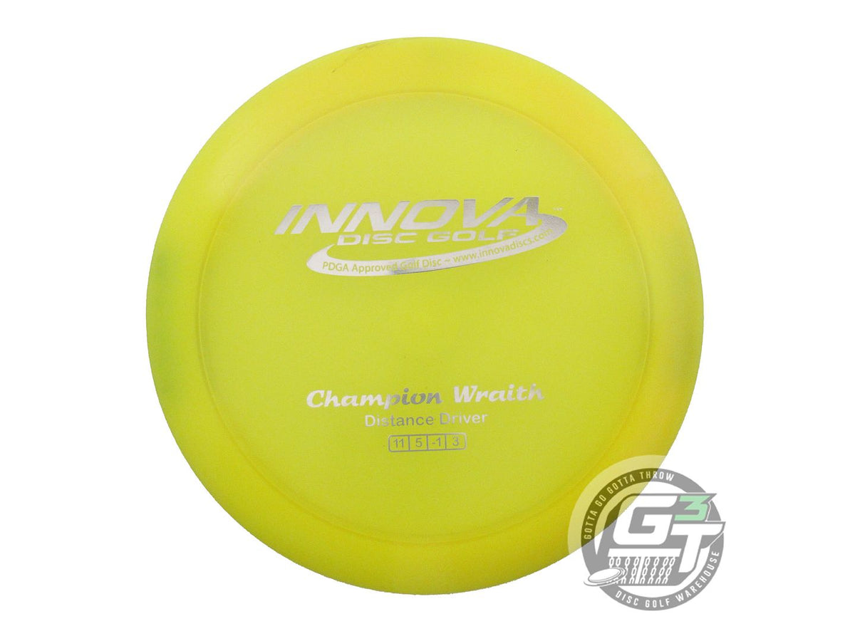 USED Innova Champion Wraith 175g Yellow Silver Foil Distance Driver Golf Disc