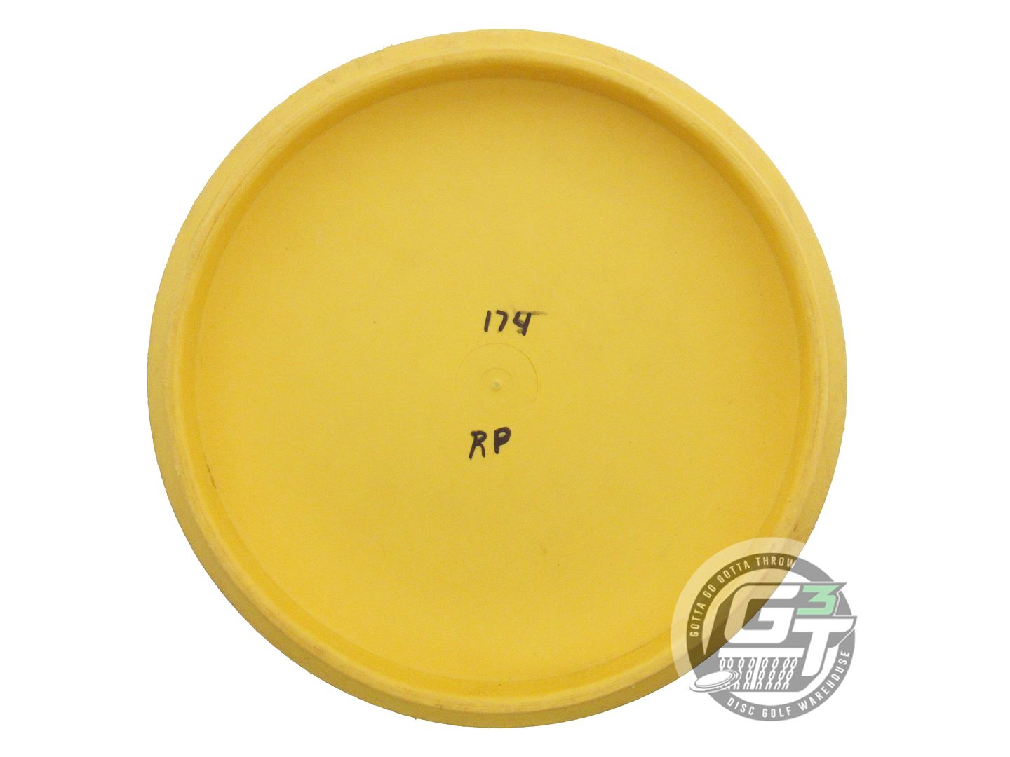 USED Lightning SureGrip Rubber Putter 174g Yellow Silver Foil Putter Golf Disc