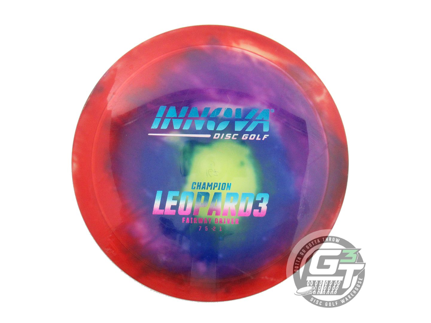 USED Innova I-DYE Champion Leopard3 167g Red Swirl Fairway Driver Golf Disc