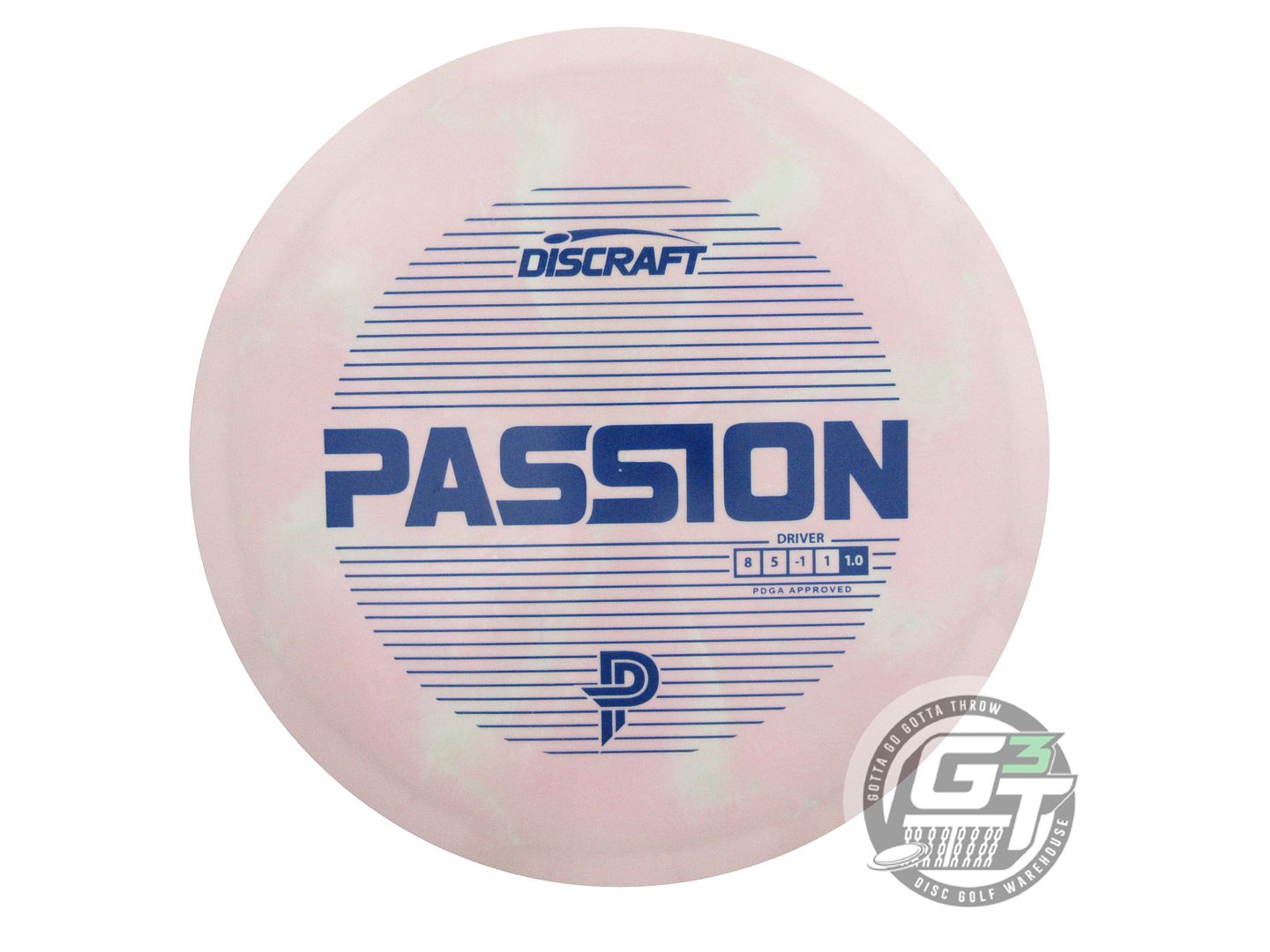 USED Discraft [PIERCE] ESP Passion 177g Lt. Pink-Lime Blue Stamp Driver Disc