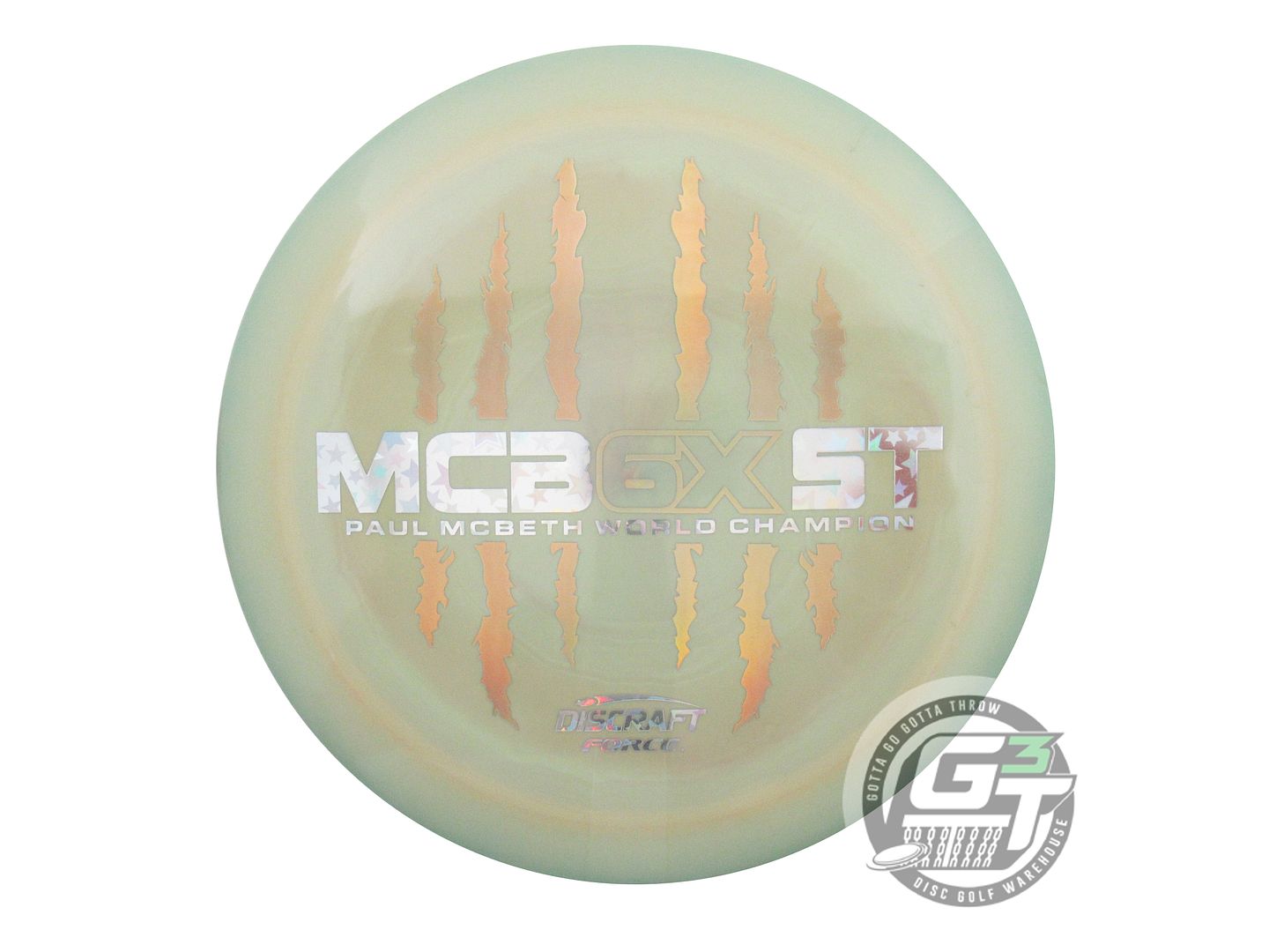 USED Discraft 6X McBEAST ESP Force 174g Olive Gold Holo Foil Driver Disc