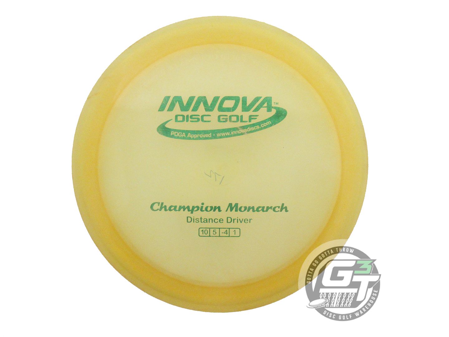 USED Innova Champion Monarch 172g Marigold Green Shatter Distance Driver Disc