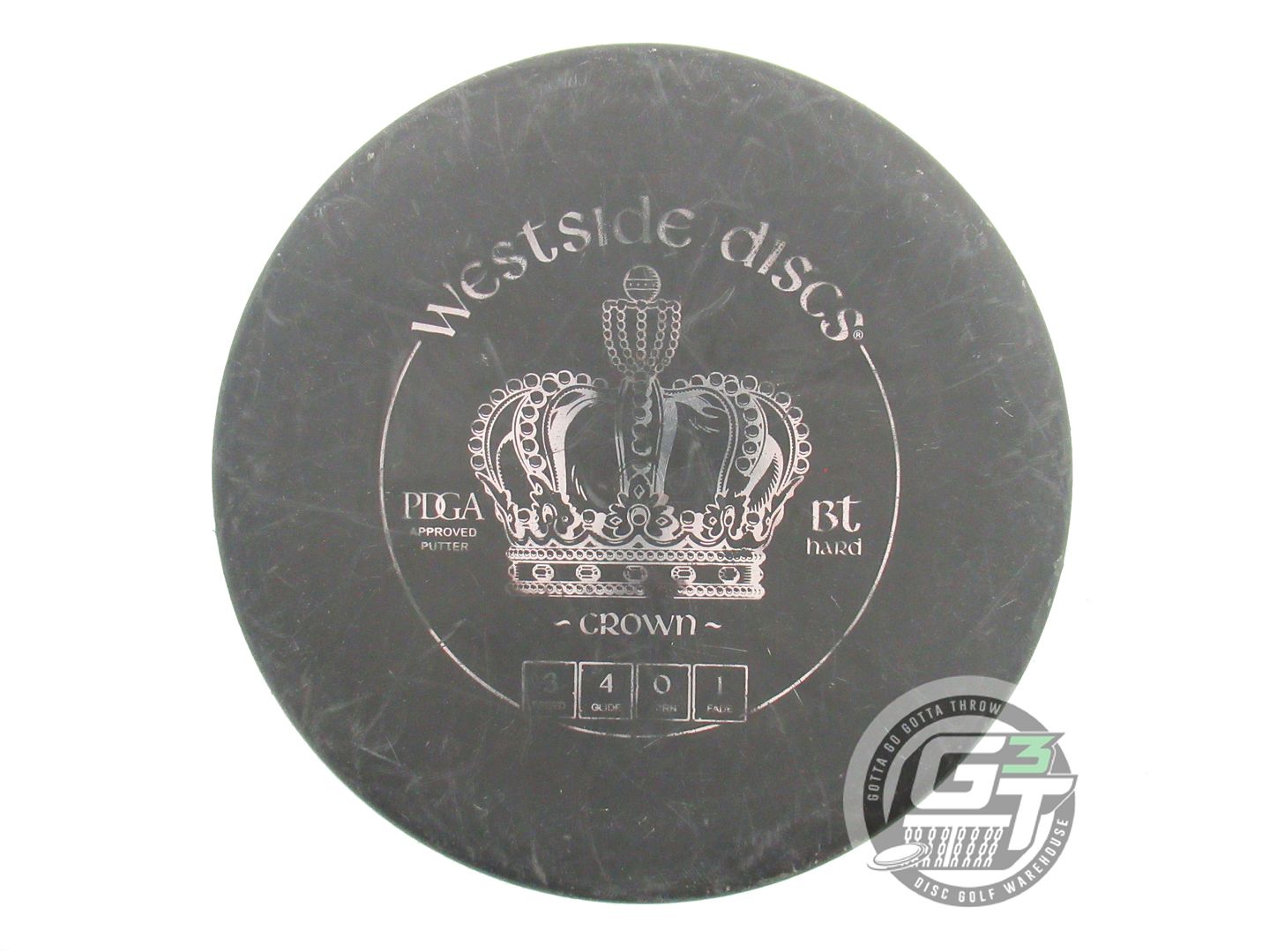 USED Westside Discs BT Hard Crown 174g Black Silver Foil Putter Golf Disc