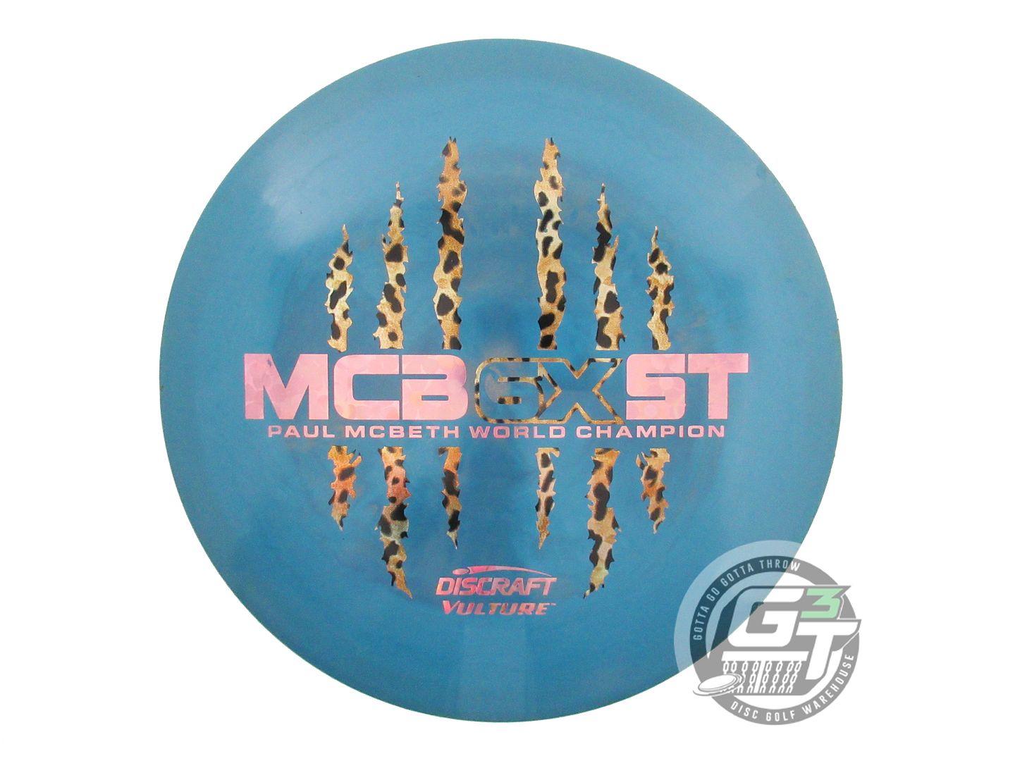USED Discraft 6X McBEAST ESP Vulture 171g Blue Cheetah Foil Distance Driver Disc