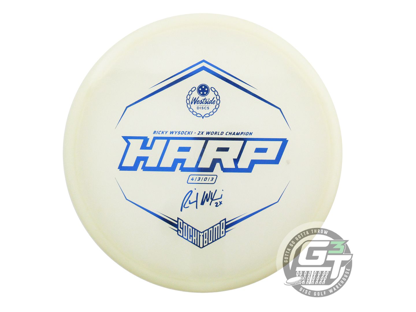 USED Westside Discs [WYSOCKI] Moonshine Glow VIP Harp 173g Blue Foil Putter Disc