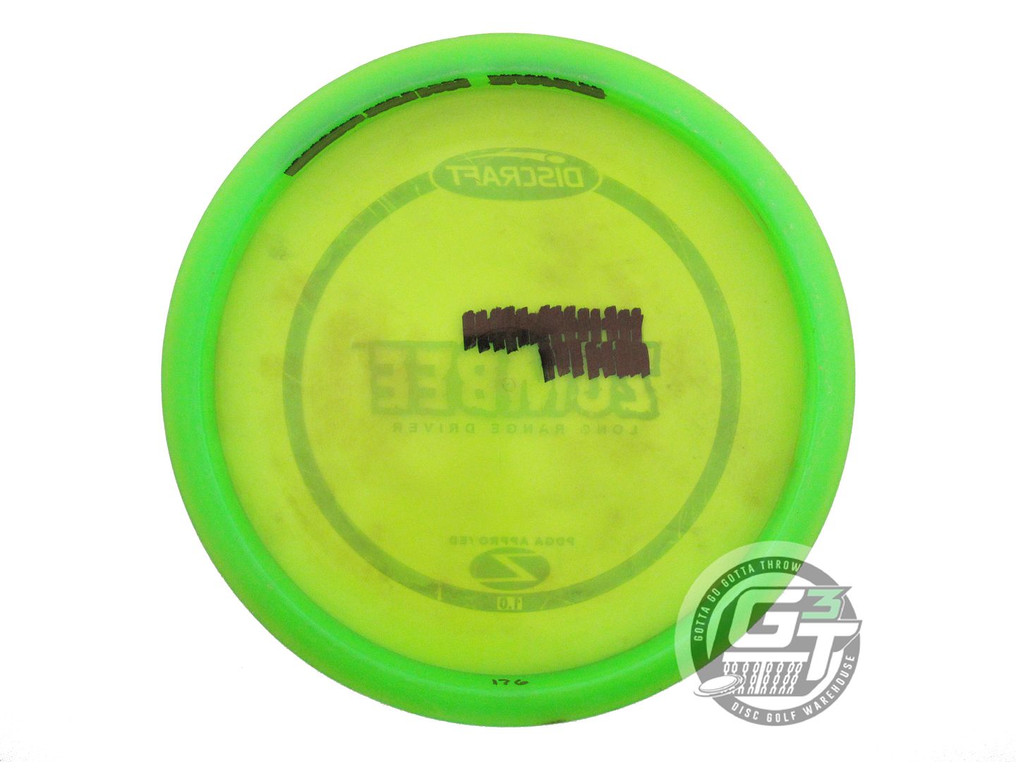 USED Discraft FIRST RUN Z Zombee 176g Green White Stamp PFN Fairway Driver Disc
