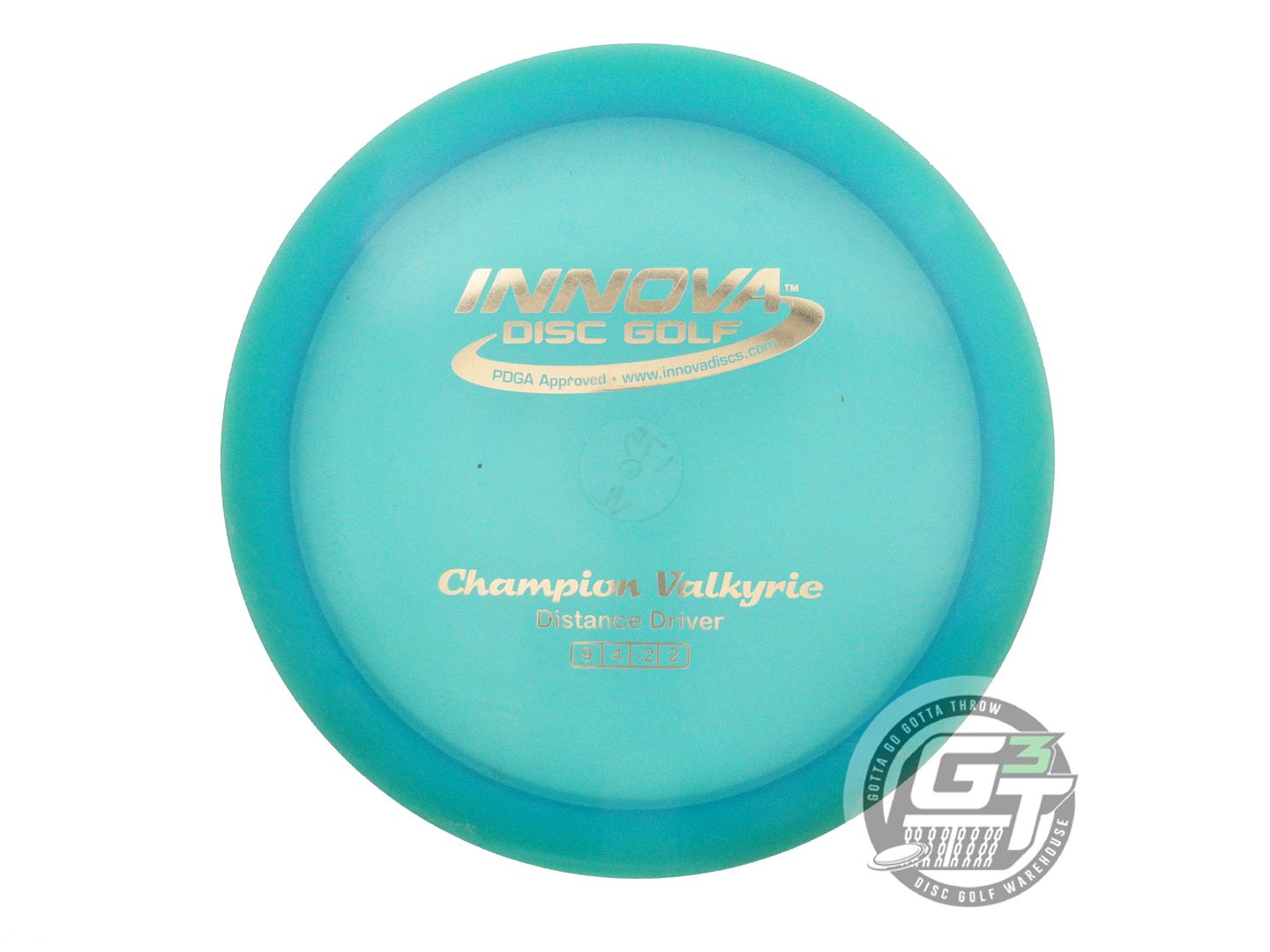 USED Innova Champion Valkyrie 175g Teal Gold Foil Distance Driver Golf Disc
