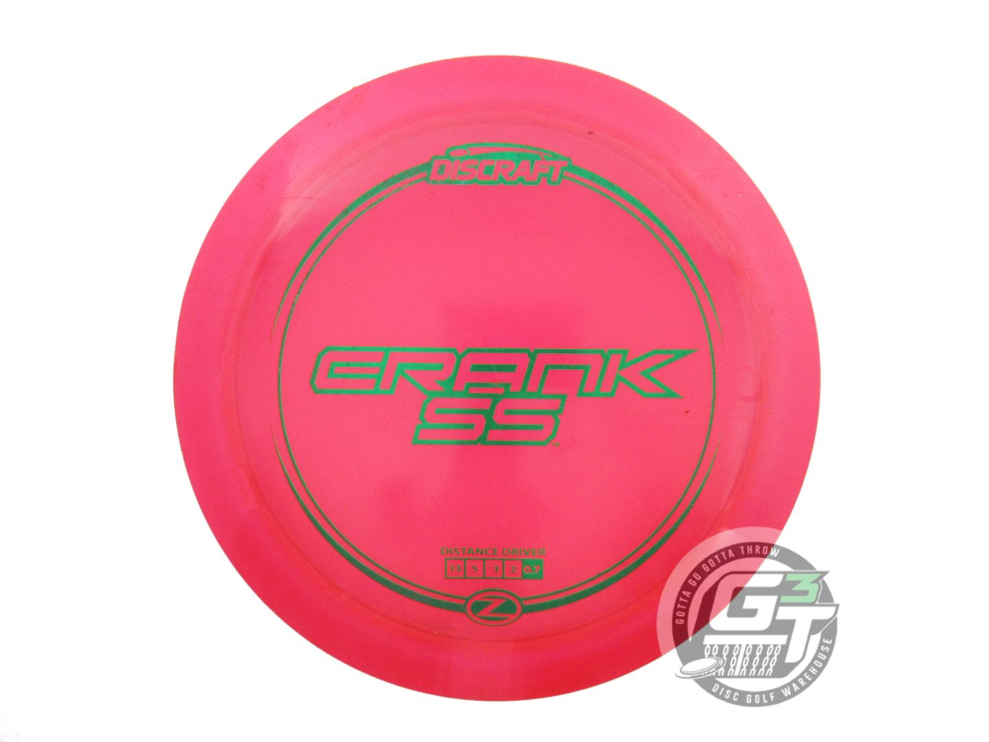 USED Discraft Z Crank SS 173g Pink Green Foil Distance Driver Golf Disc
