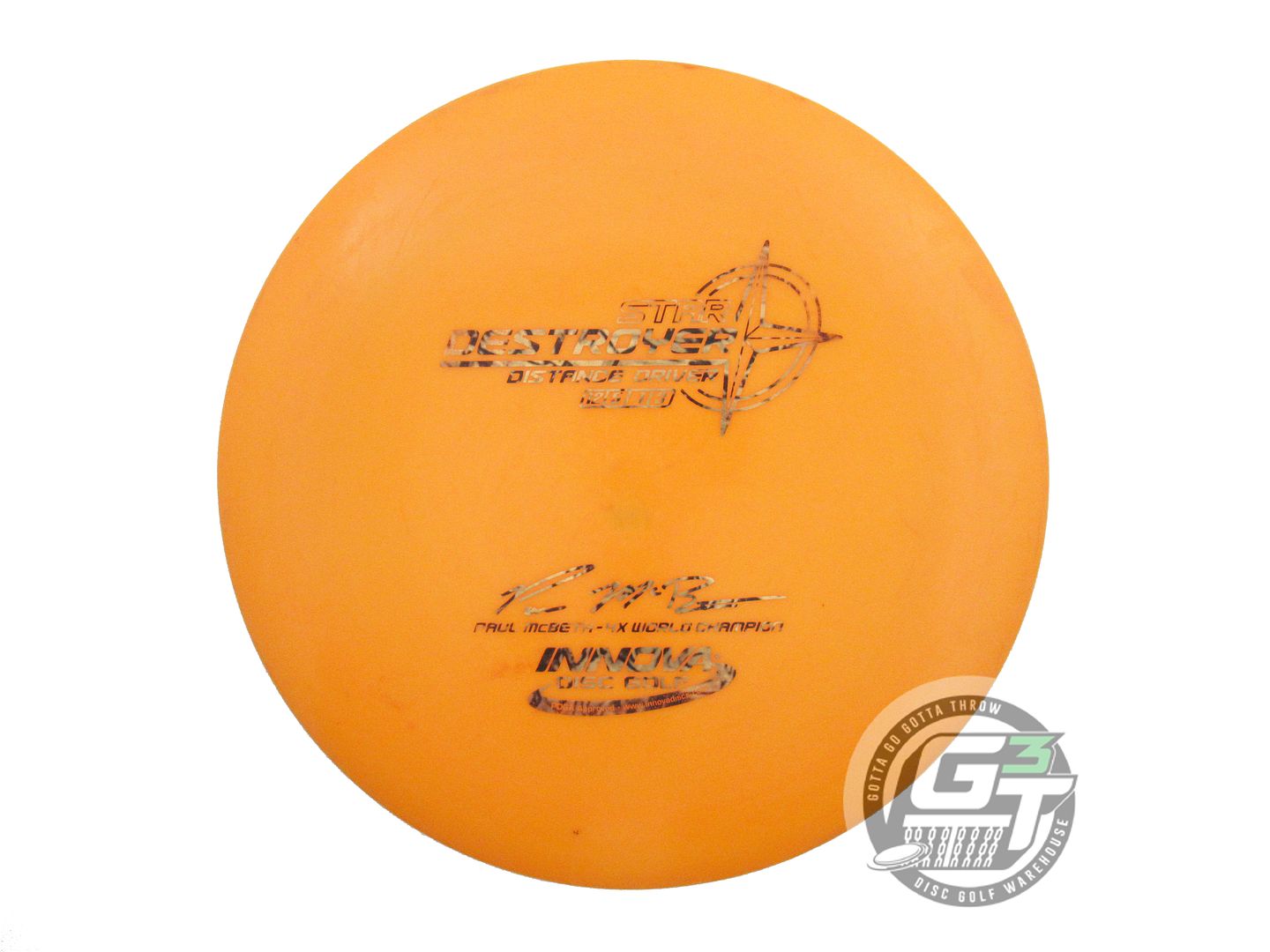 USED Innova [McBETH] Star Destroyer 175g Orange Snake Foil Driver Golf Disc
