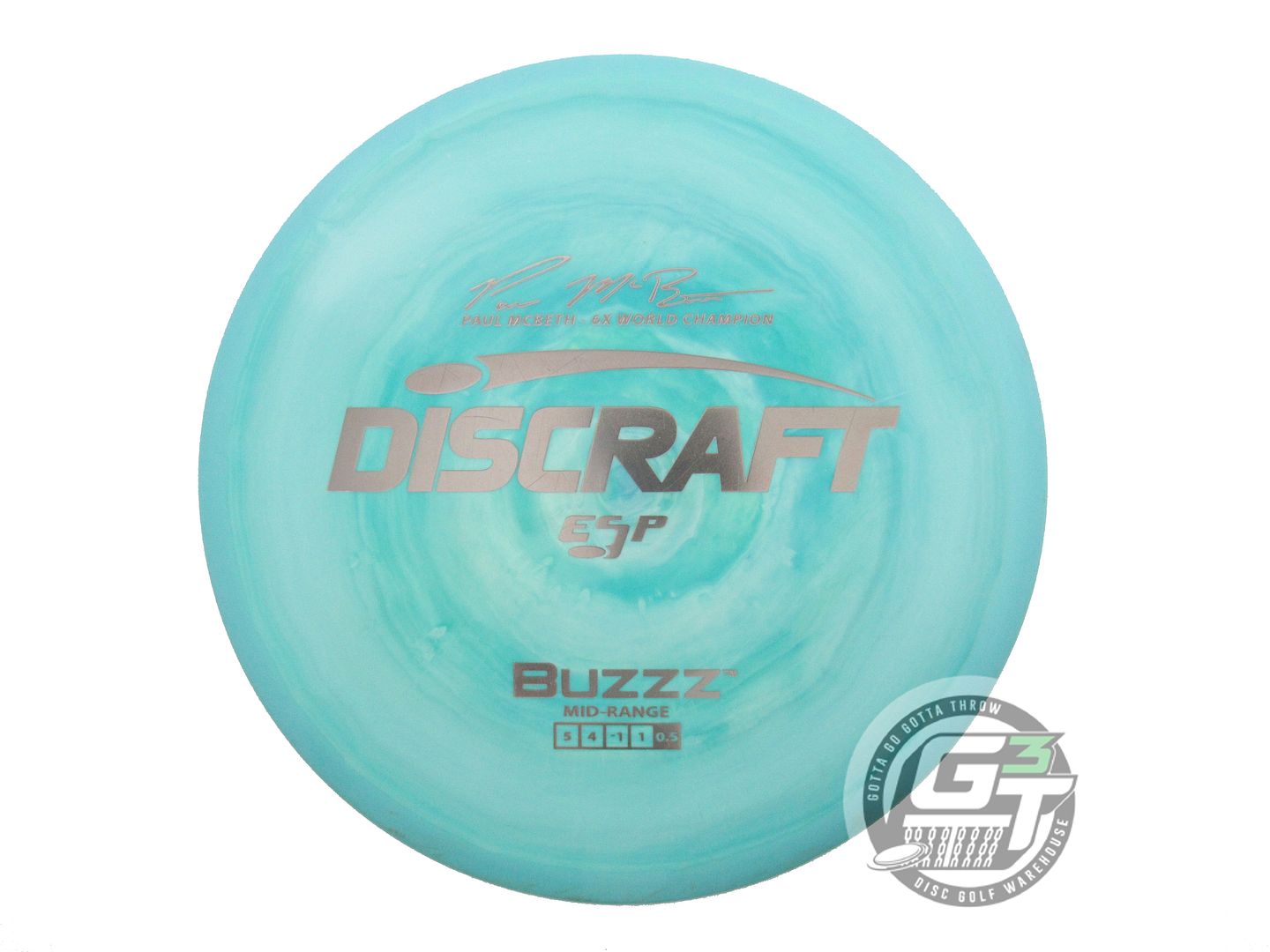 USED Discraft [McBETH] ESP Buzzz 173g Seafoam Gray Foil Midrange Golf Disc